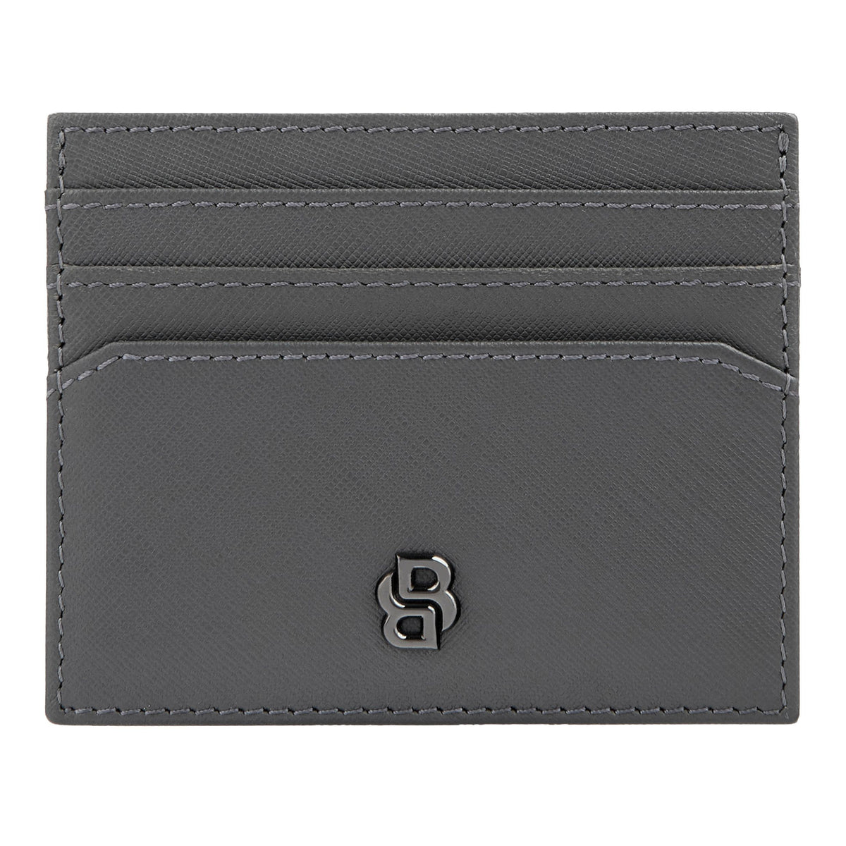 Card Holder Double B Saffiano Black