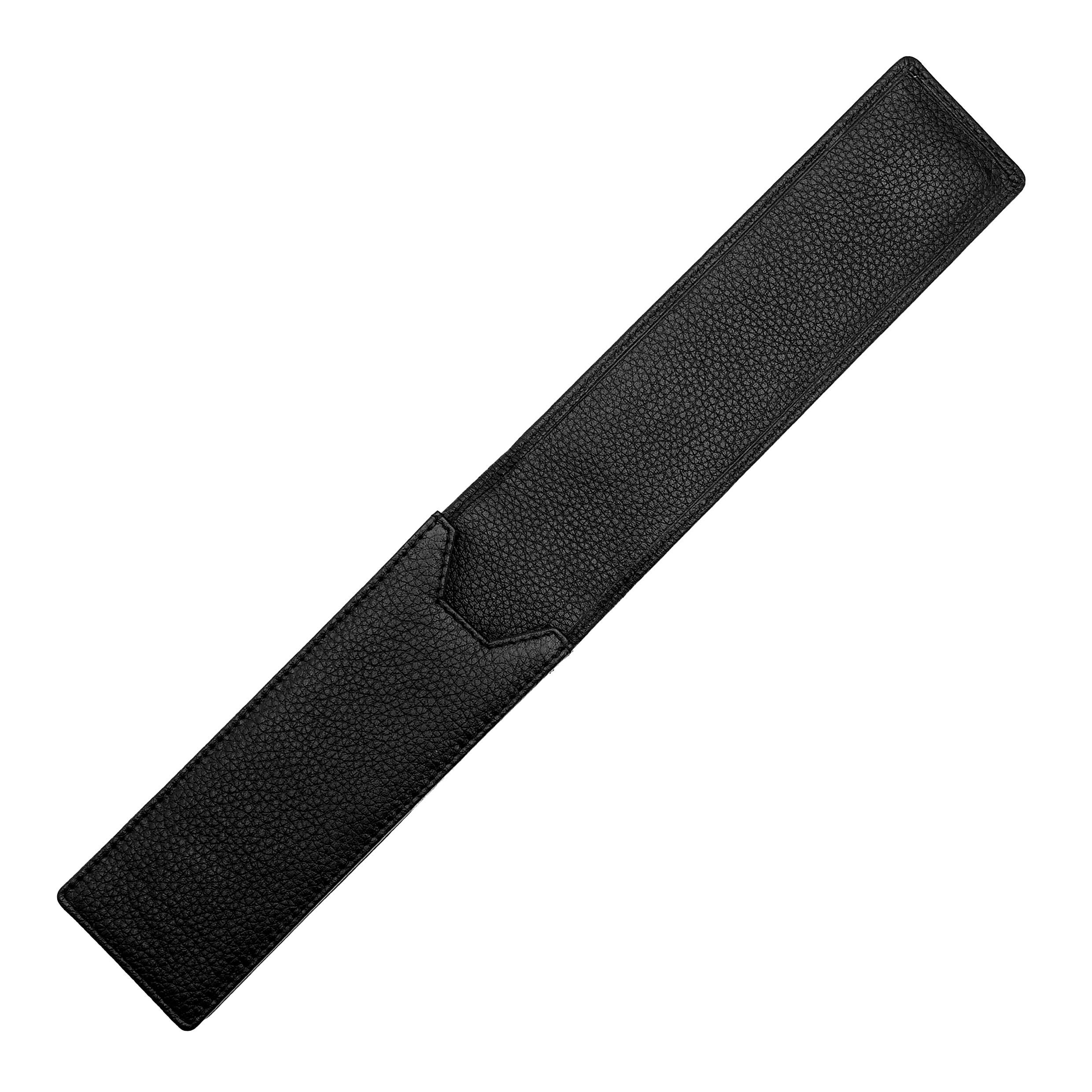 Double Pen Pouch Classic Grained Black