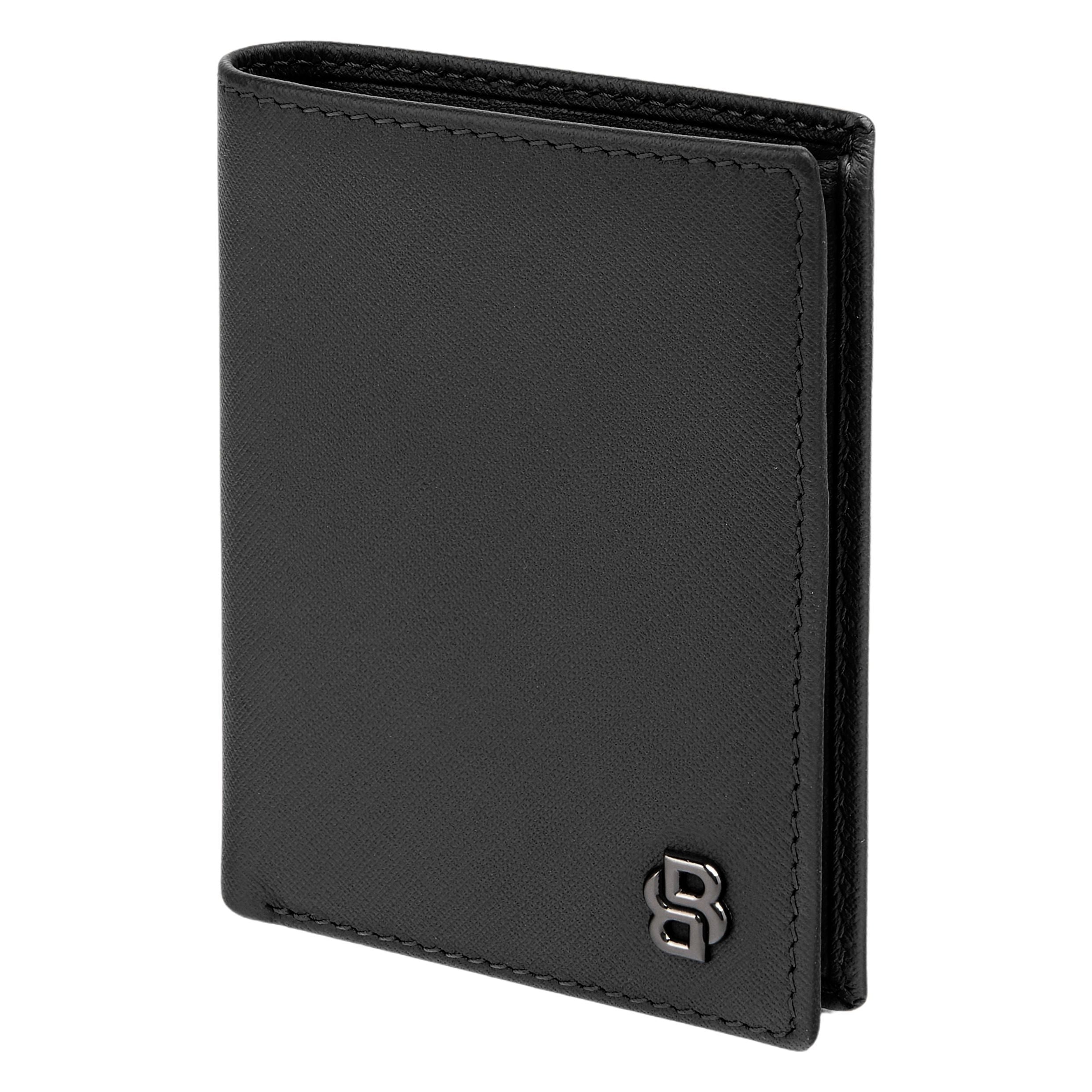 Folding Card Holder Double B Saffiano Black