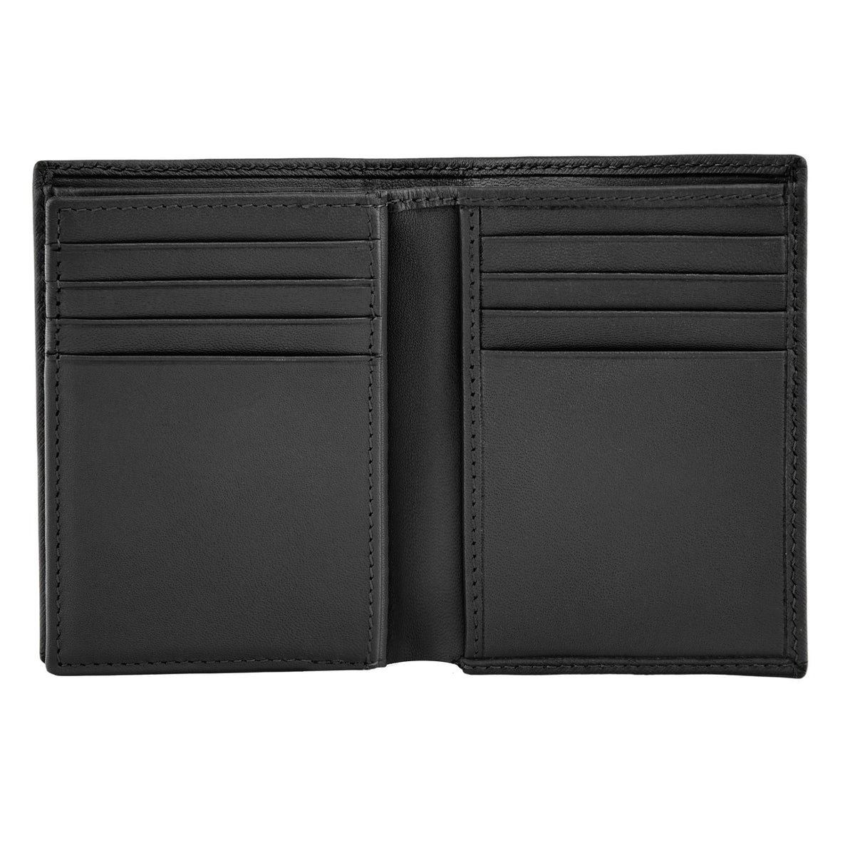 Card Holder With Flap Double B Saffiano Black