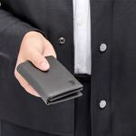 Card Holder With Flap And Money Pocket Double B Saffiano Black