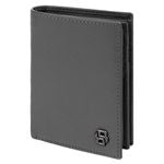 Card Holder With Flap And Money Pocket Double B Saffiano Black