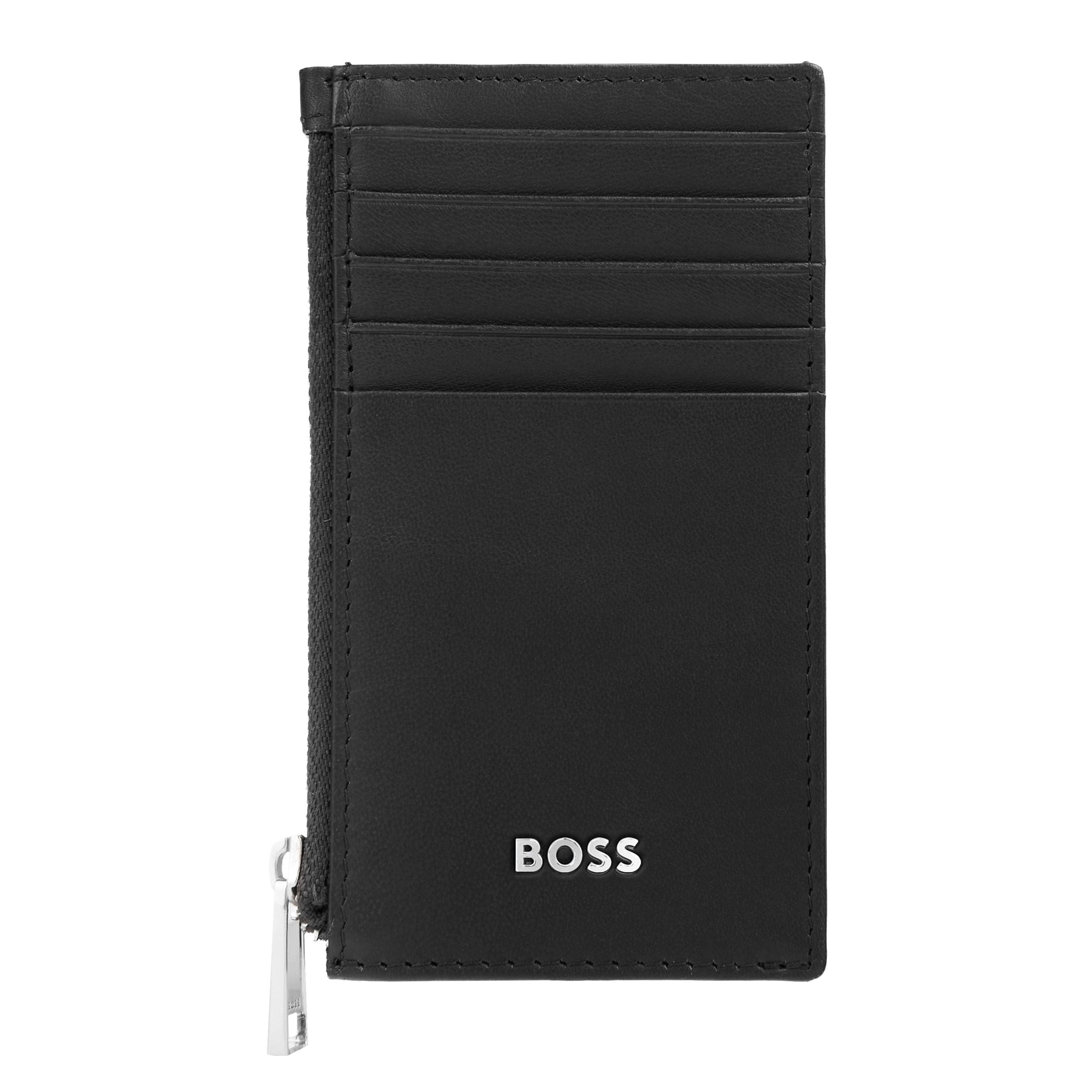 Card Holder Zip Classic Smooth Black