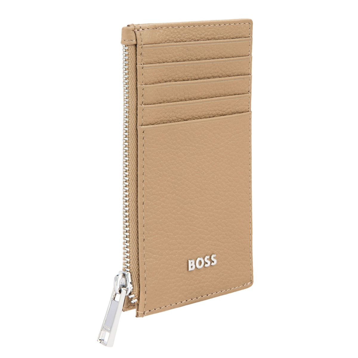 Card Holder Zip Classic Grained Black