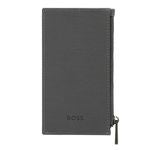 Card Holder Zip Double B Saffiano Black