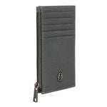 Card Holder Zip Double B Saffiano Black