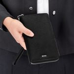 Travel Wallet Classic Grained Black