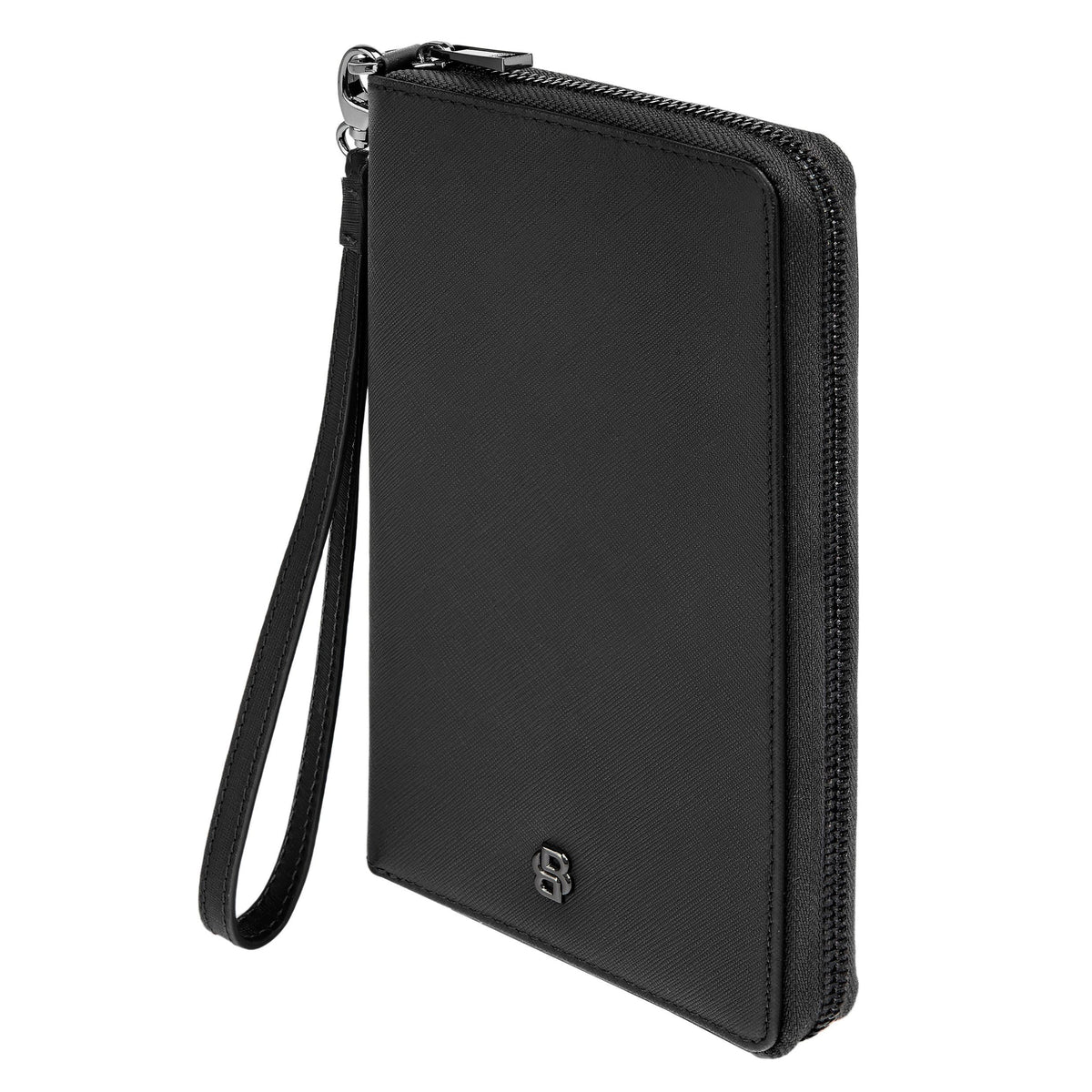 Travel Wallet Double B Saffiano Black