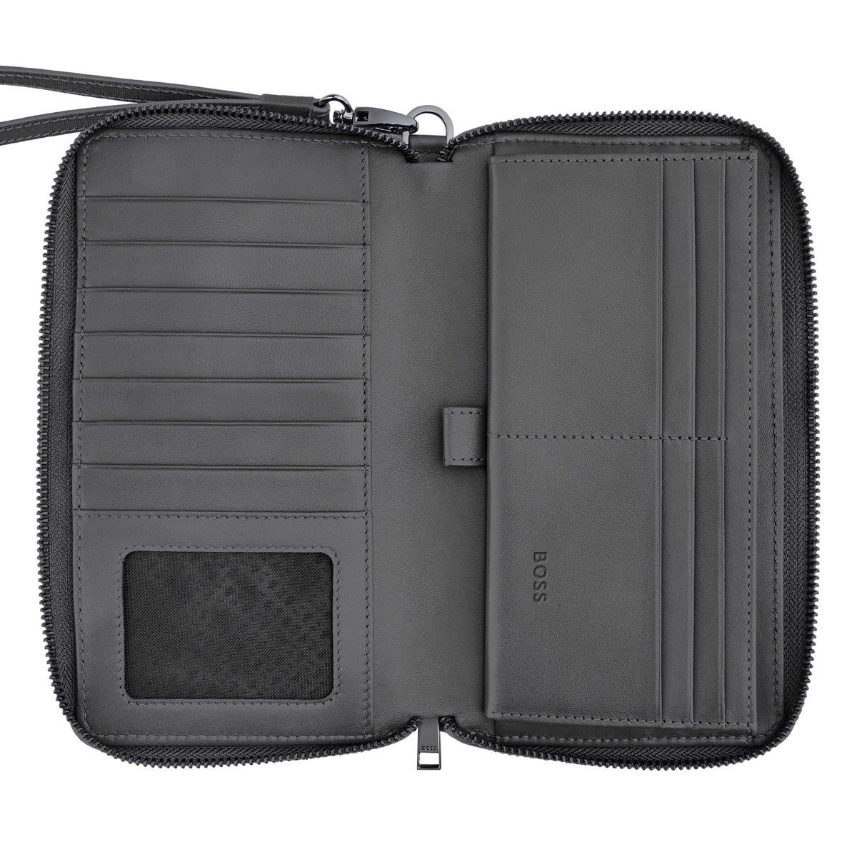 Travel Wallet Double B Saffiano Black