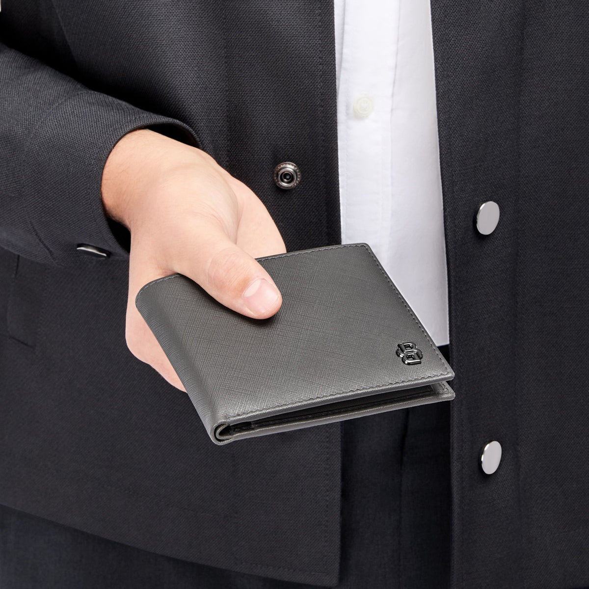 Money Wallet Double B Saffiano Black
