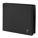 Money Wallet With Flap Double B Saffiano Black