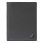 Money Wallet With Flap Double B Saffiano Black