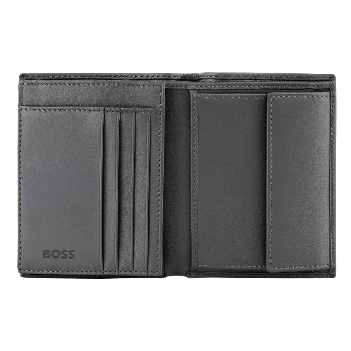Money Wallet With Flap Double B Saffiano Black