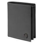 Money Wallet With Flap Double B Saffiano Black