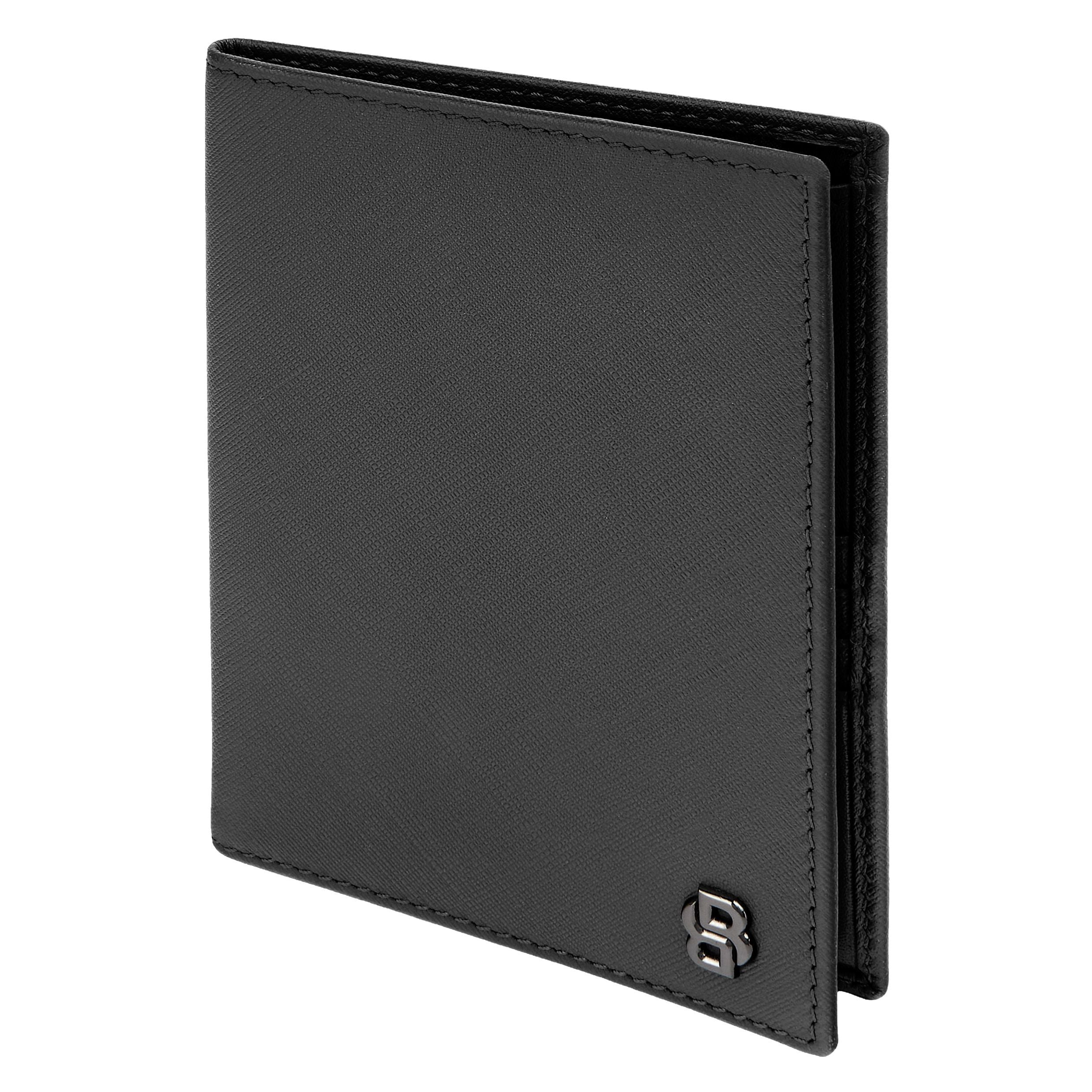 Passport Holder Double B Saffiano Black
