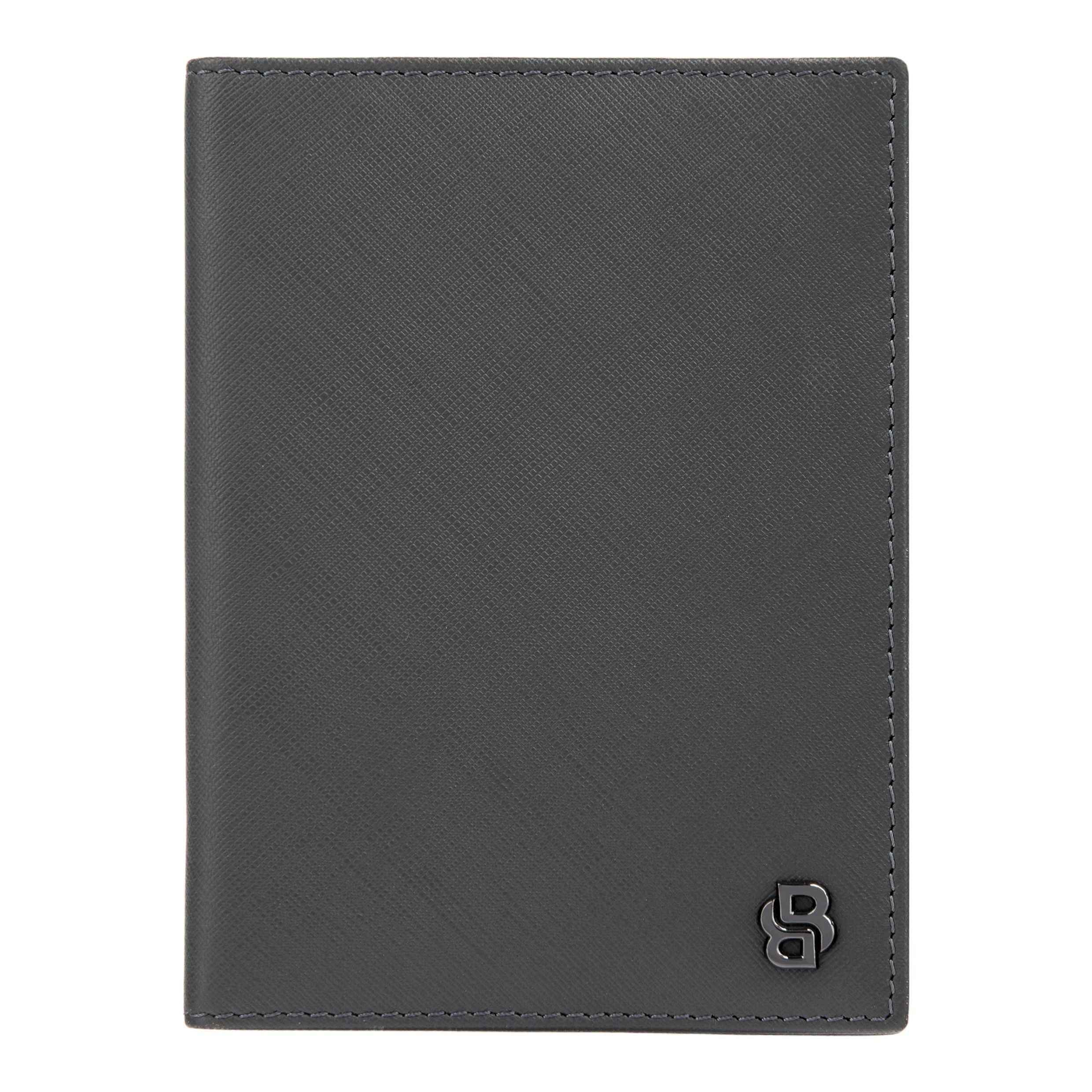 Passport Holder Double B Saffiano Black