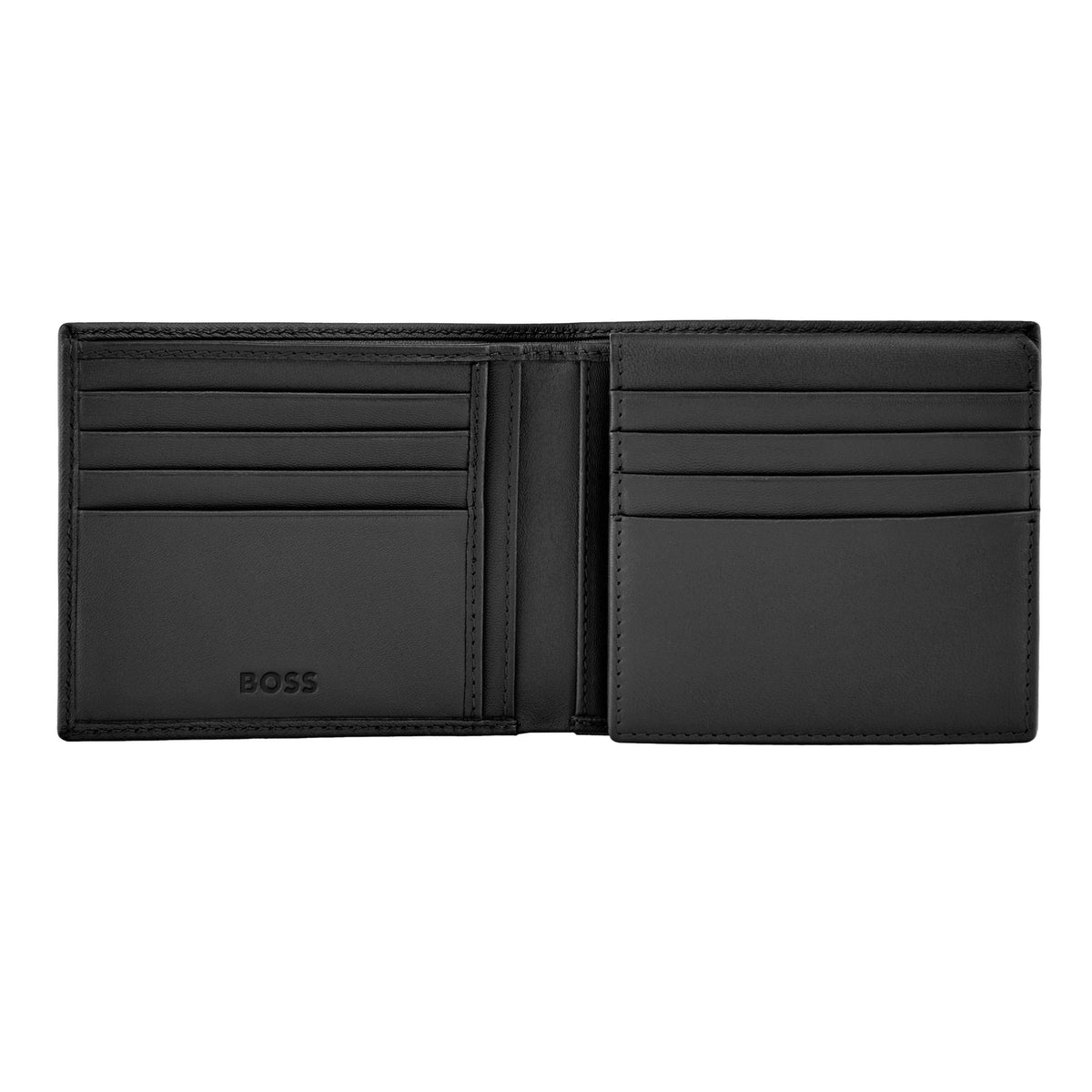Card Wallet With Flap Double B Saffiano Black