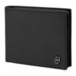 Card Wallet With Flap Double B Saffiano Black