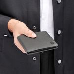 Card Wallet With Flap Double B Saffiano Black