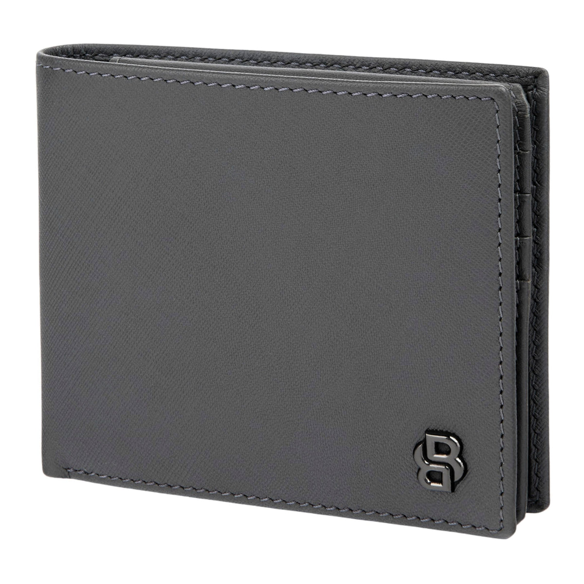 Card Wallet With Flap Double B Saffiano Black