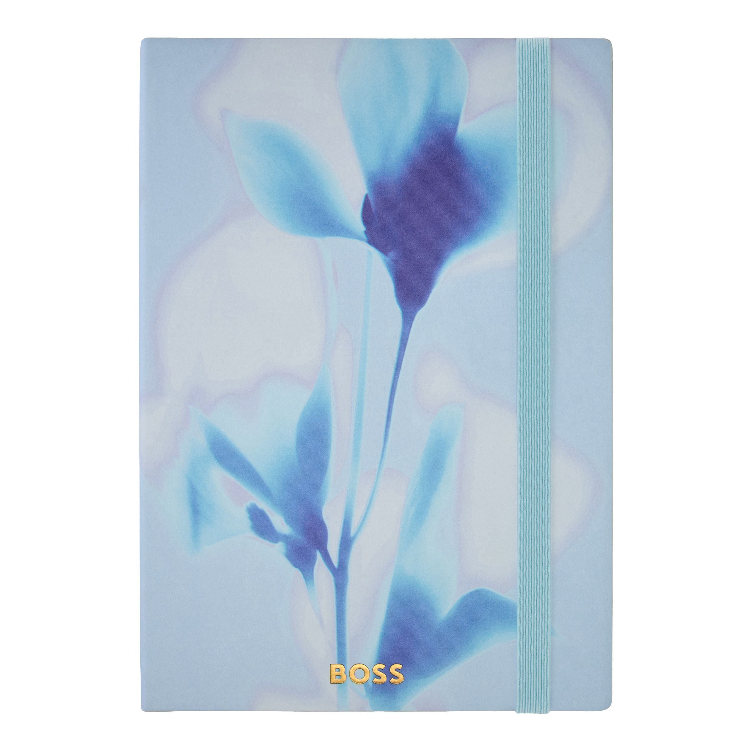 Notebook A5 Holographic Flower Light Blue Lined