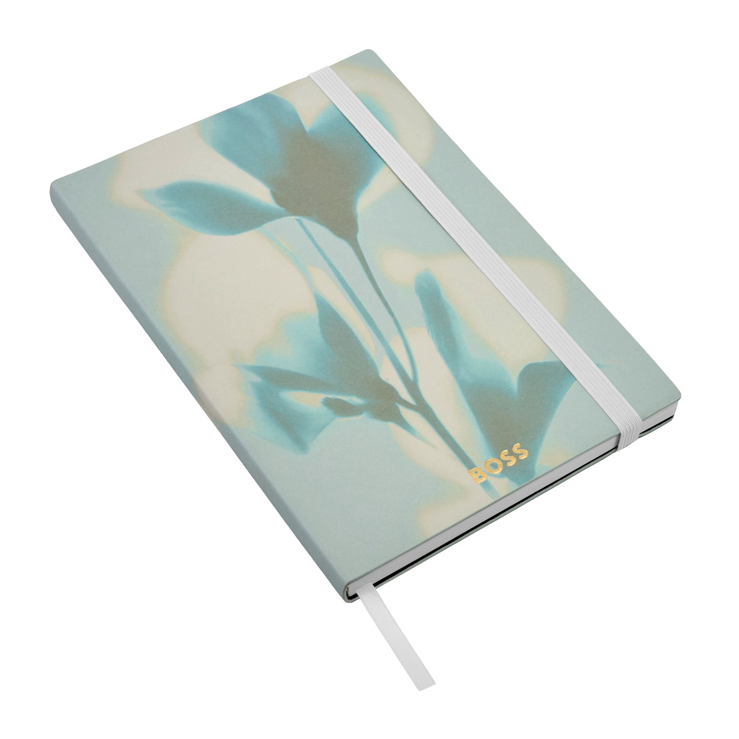 Notebook A5 Holographic Flower Light Blue Lined
