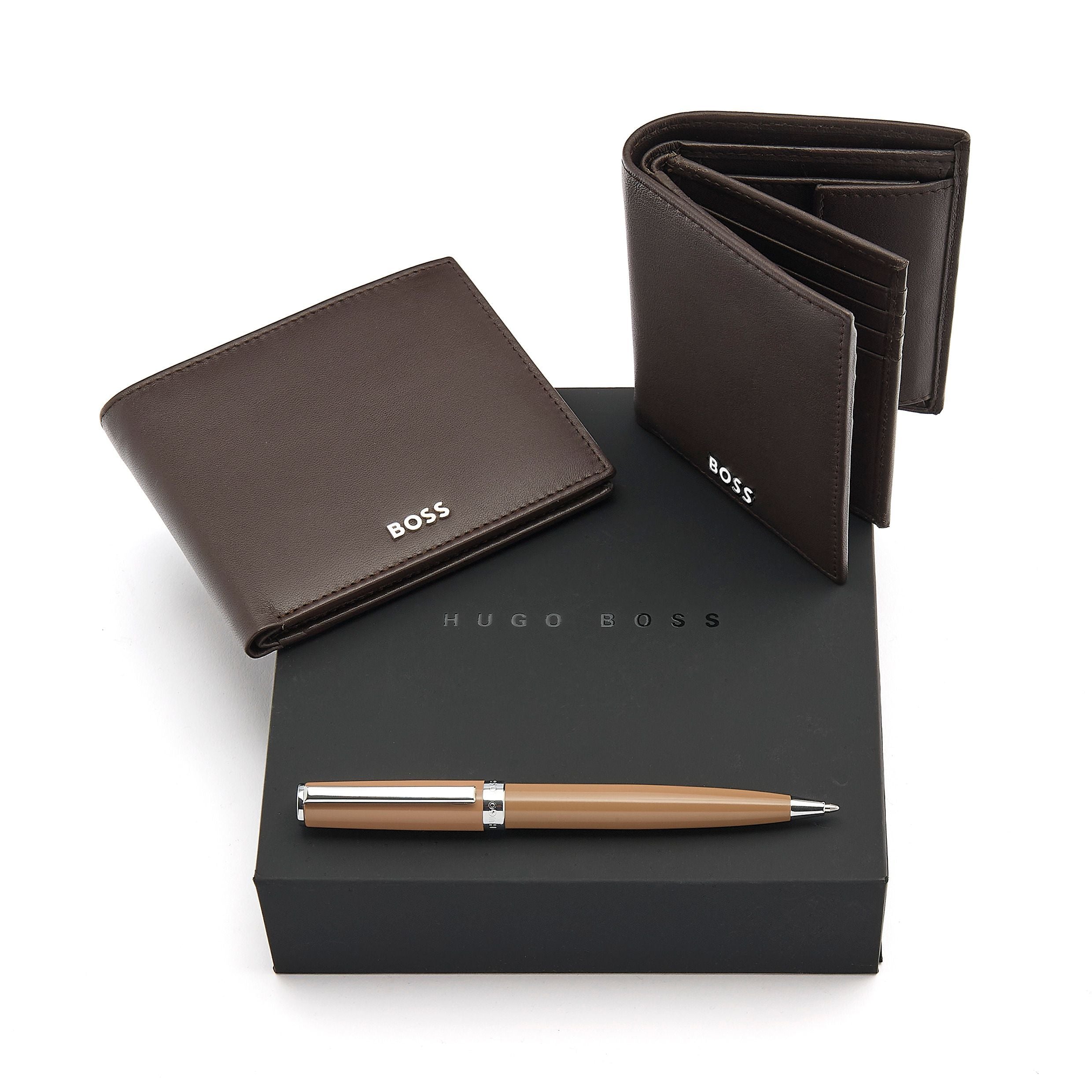 Set Hugo Boss (Ballpoint Pen, Card Holder & Wallet)