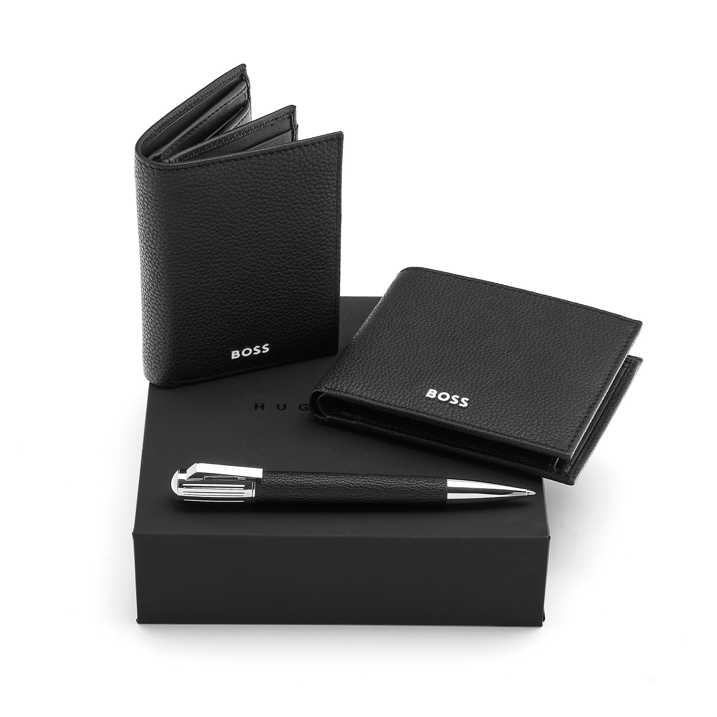Set Hugo Boss Black (Ballpoint Pen, Card Holder & Wallet)