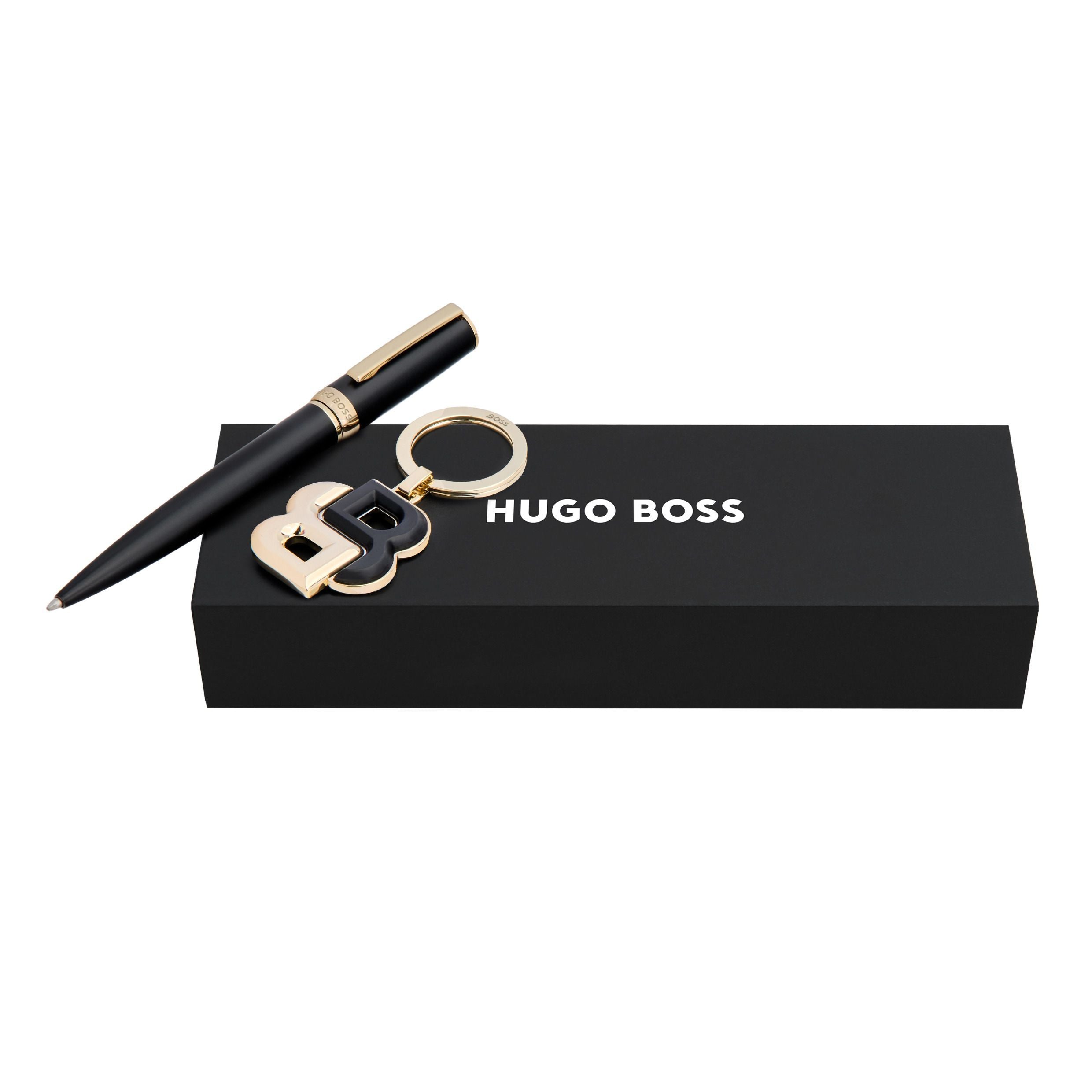 Set Hugo Boss Black & Gold (Ballpoint Pen & Key Ring)