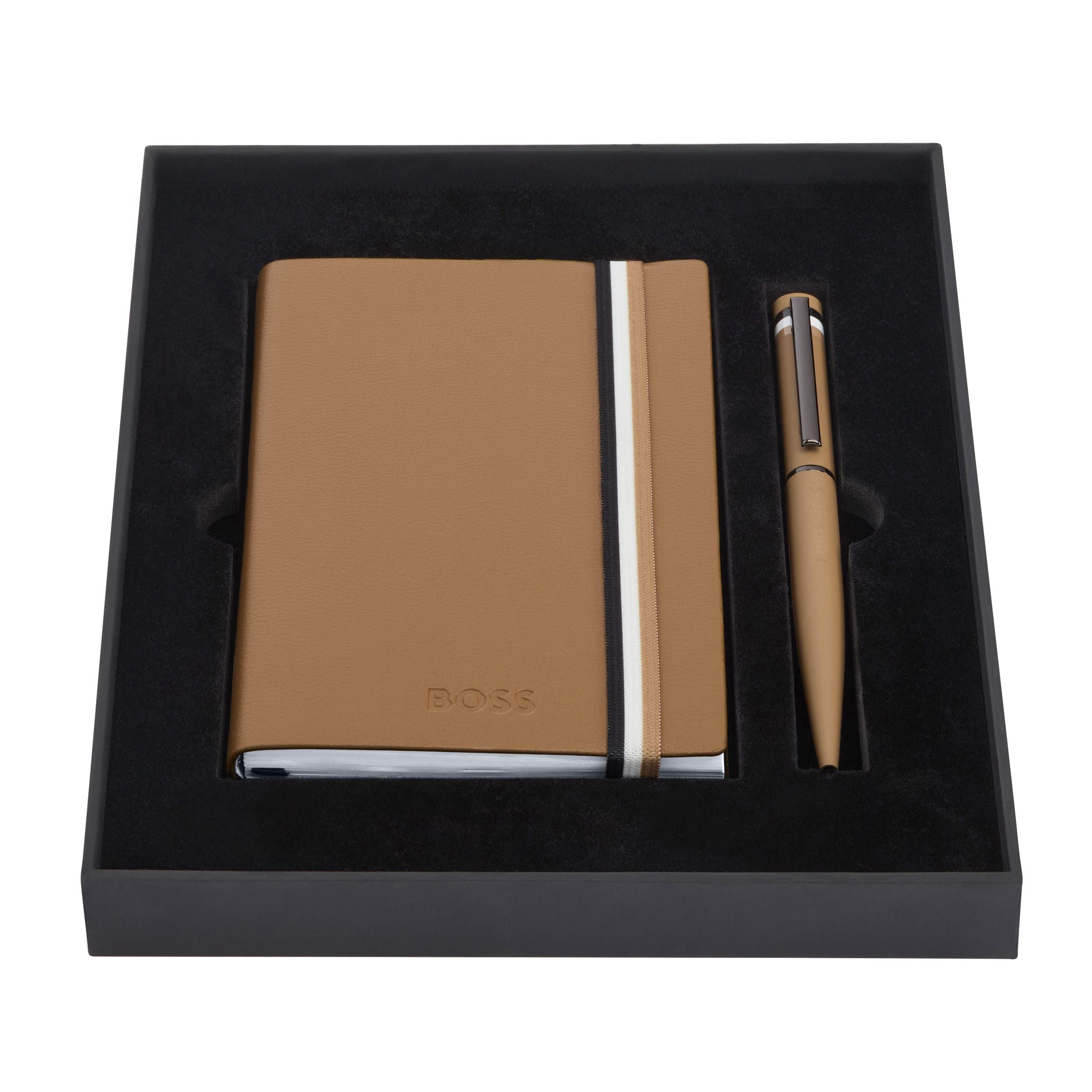 Set Hugo Boss Camel (Ballpoint Pen & Note Pad A6)