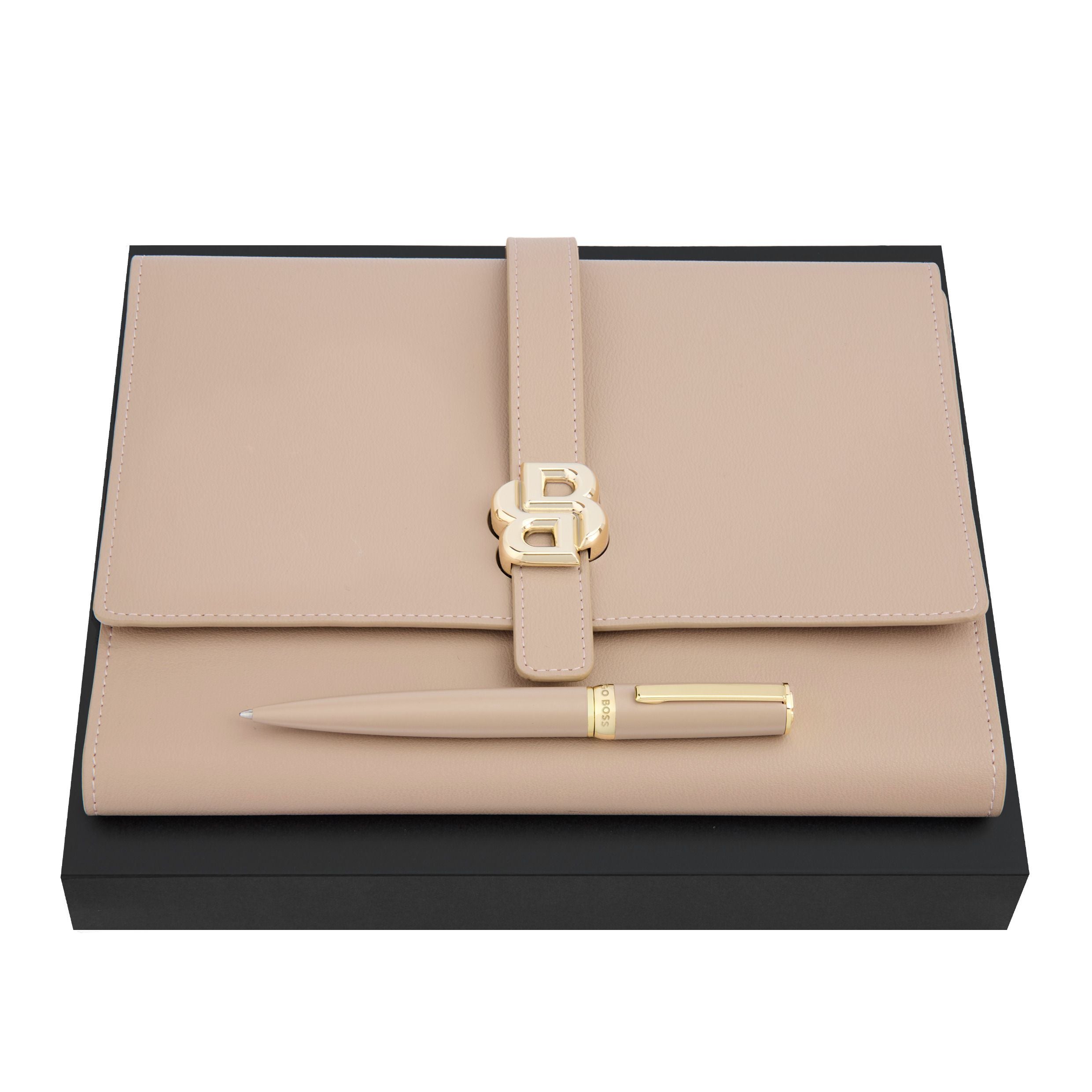 Set Hugo Boss Black & Gold (Ballpoint Pen & Folder A5)