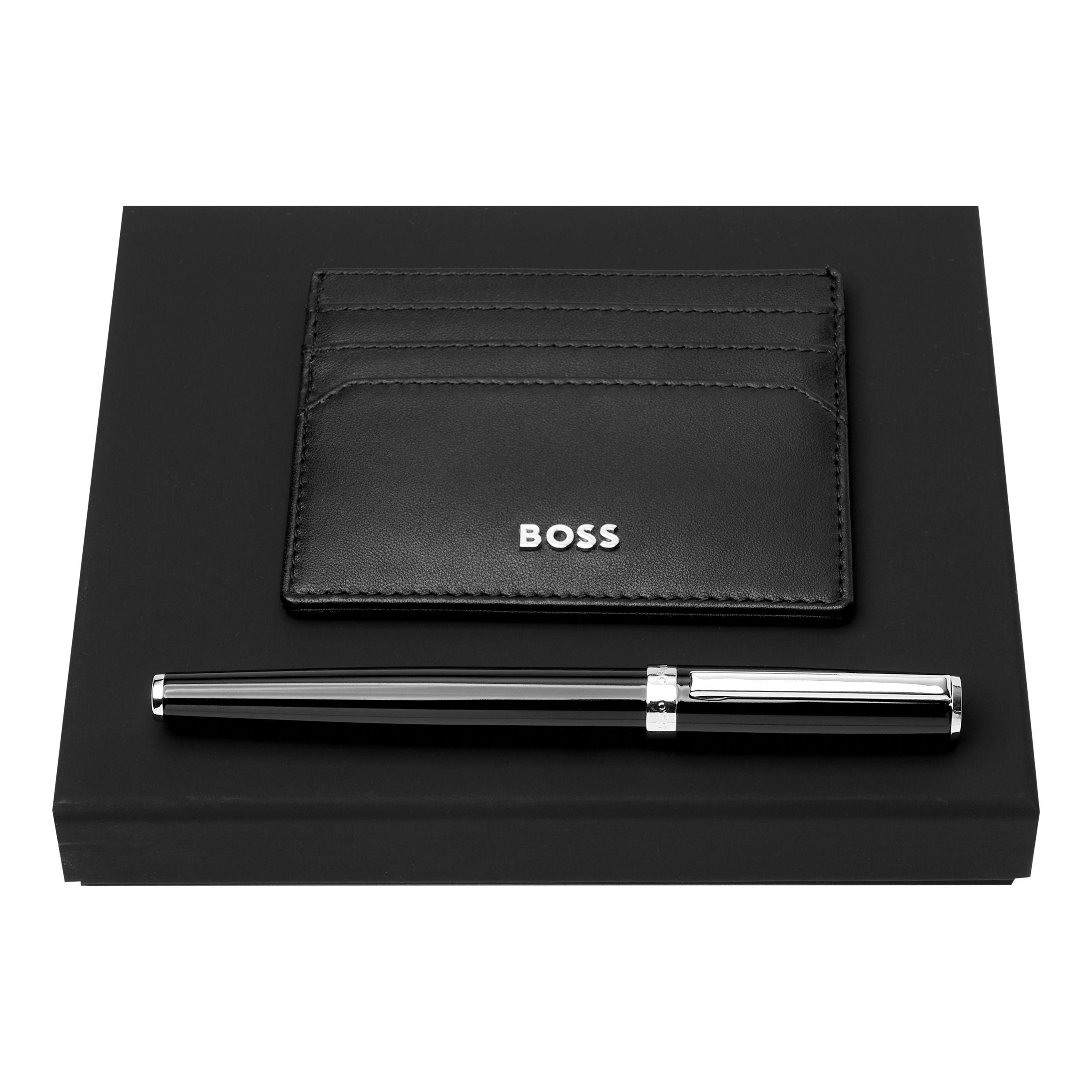 Set Hugo Boss Black (Rollerball Pen & Card Holder)