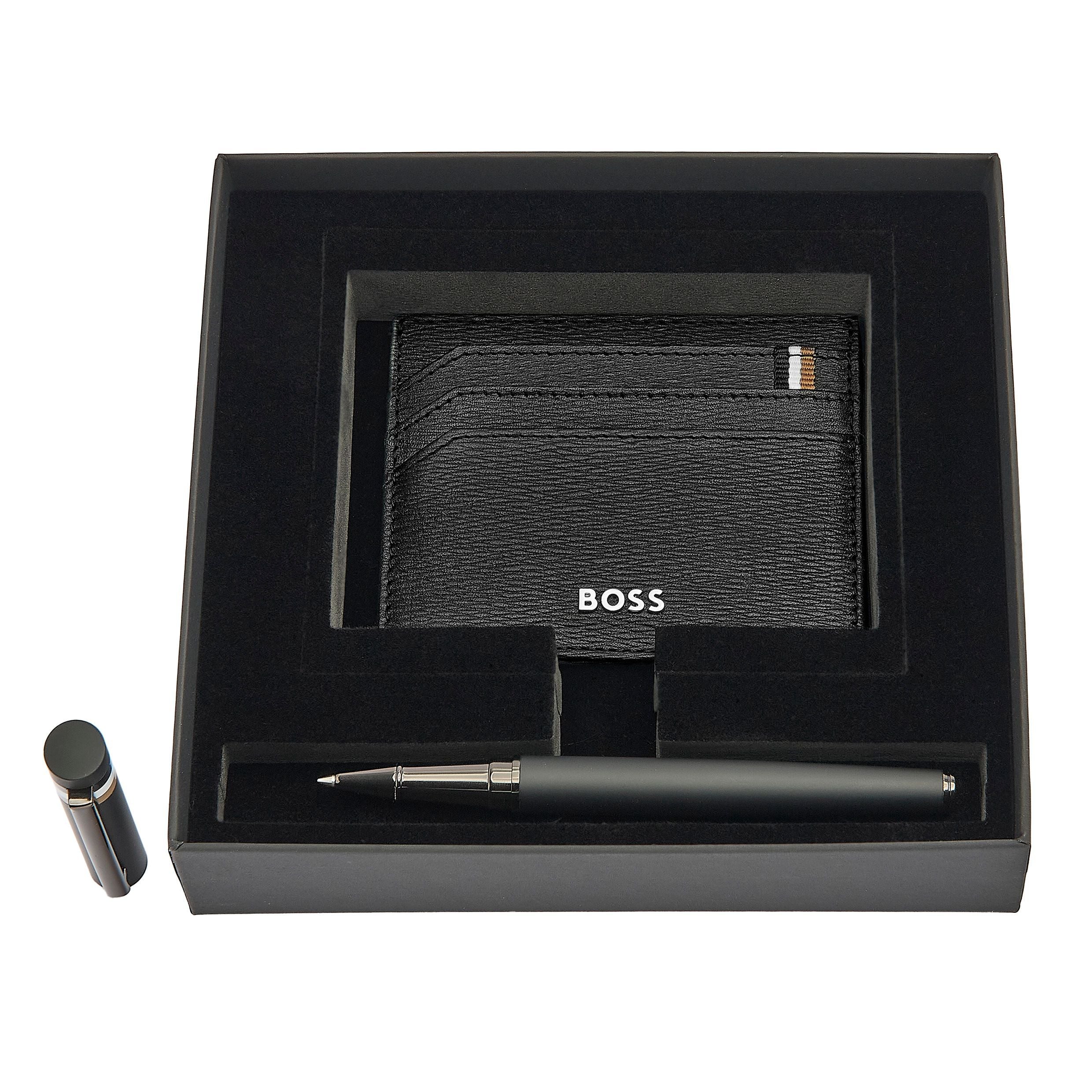 Set Hugo Boss Black (Rollerball Pen & Card Holder)