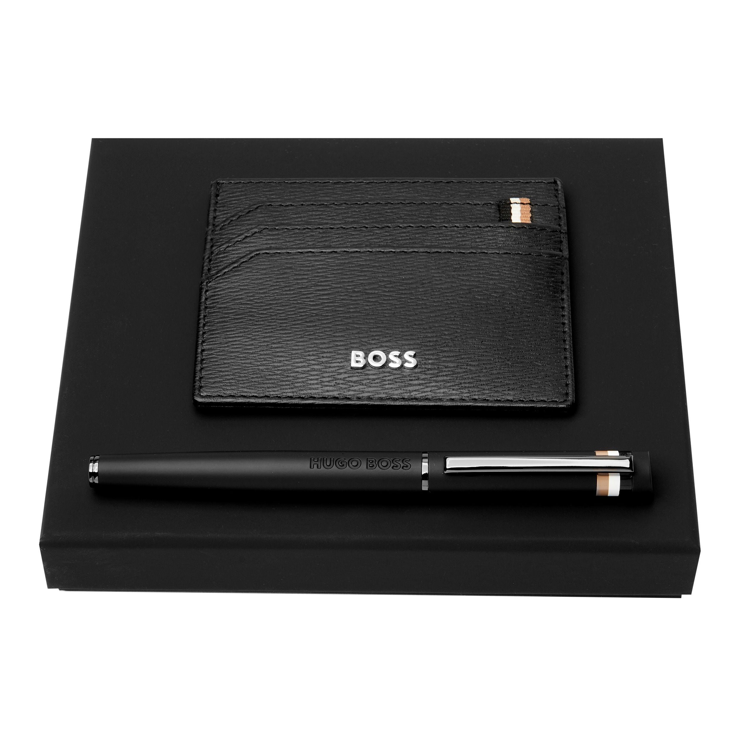Set Hugo Boss Black (Rollerball Pen & Card Holder)