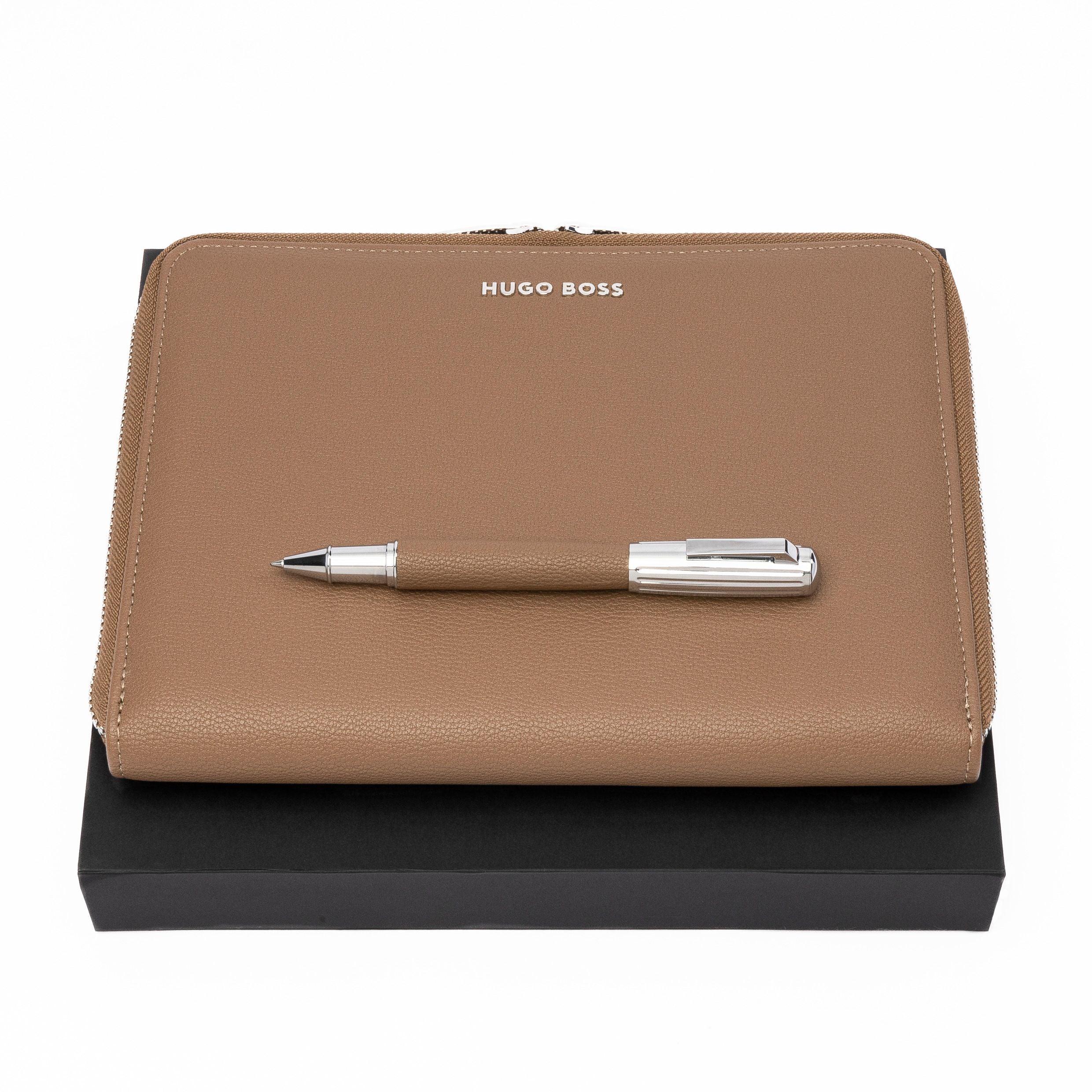 Set Iconic Pebbled Camel (Rollerball Pen & Conference Folder A5)