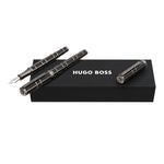 Set Frame Grid Black & Gun (Rollerball Pen & Fountain Pen)