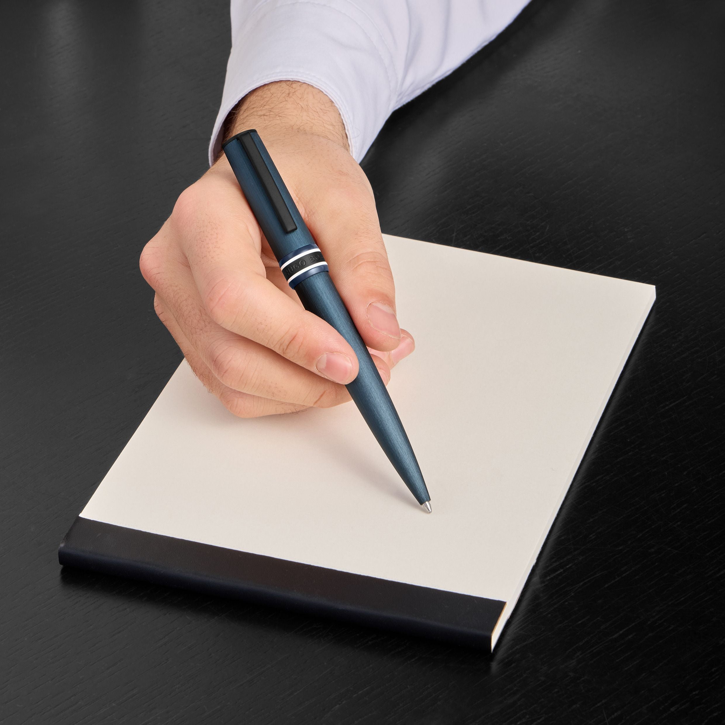 Ballpoint Pen Arche Brushed Ring Black