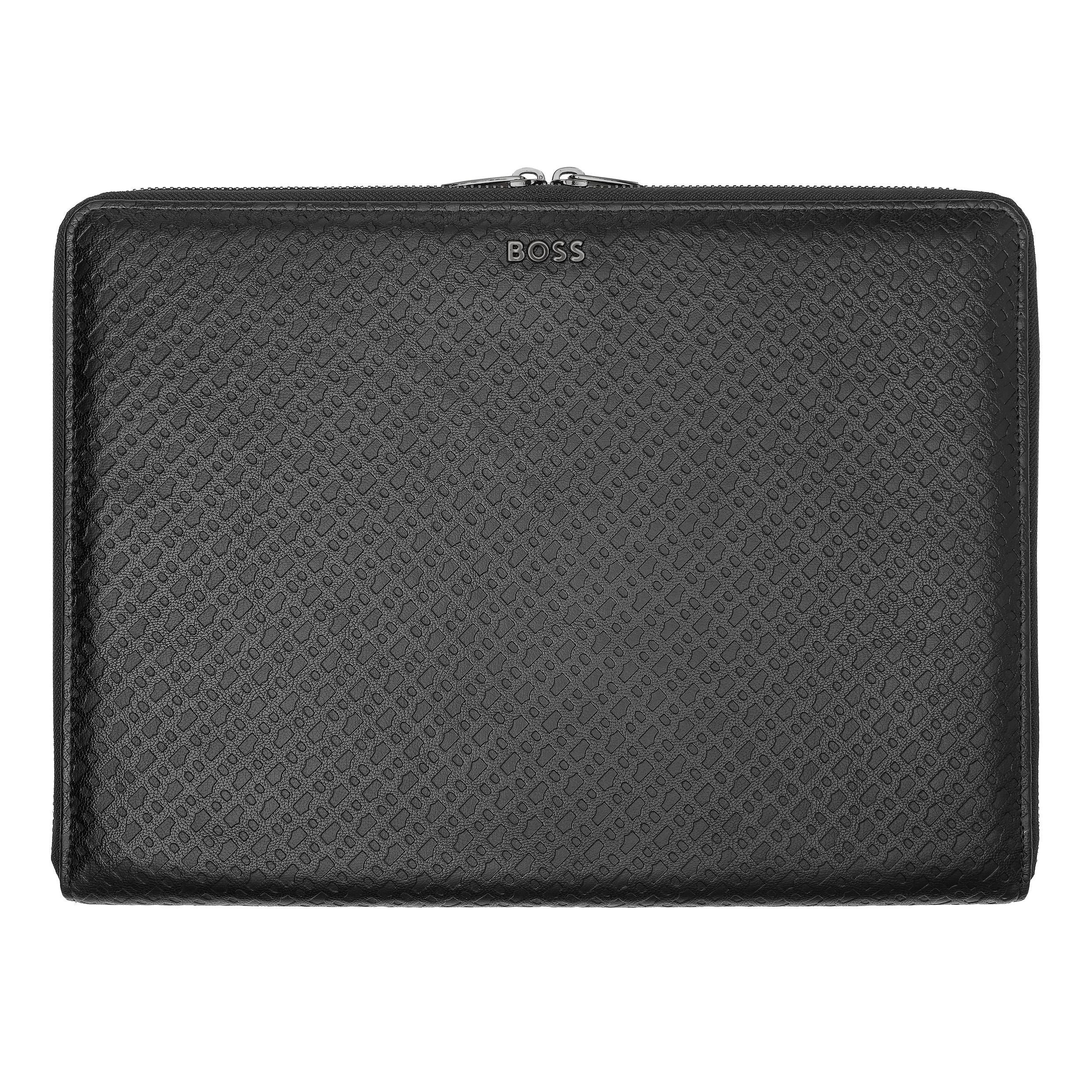 Conference Folder Zip A4 Monogram Zipped Black