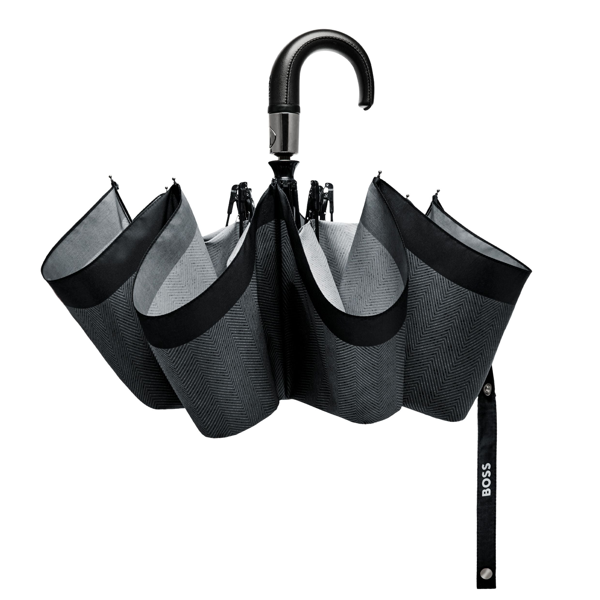Pocket Umbrella Chevron Dark Grey