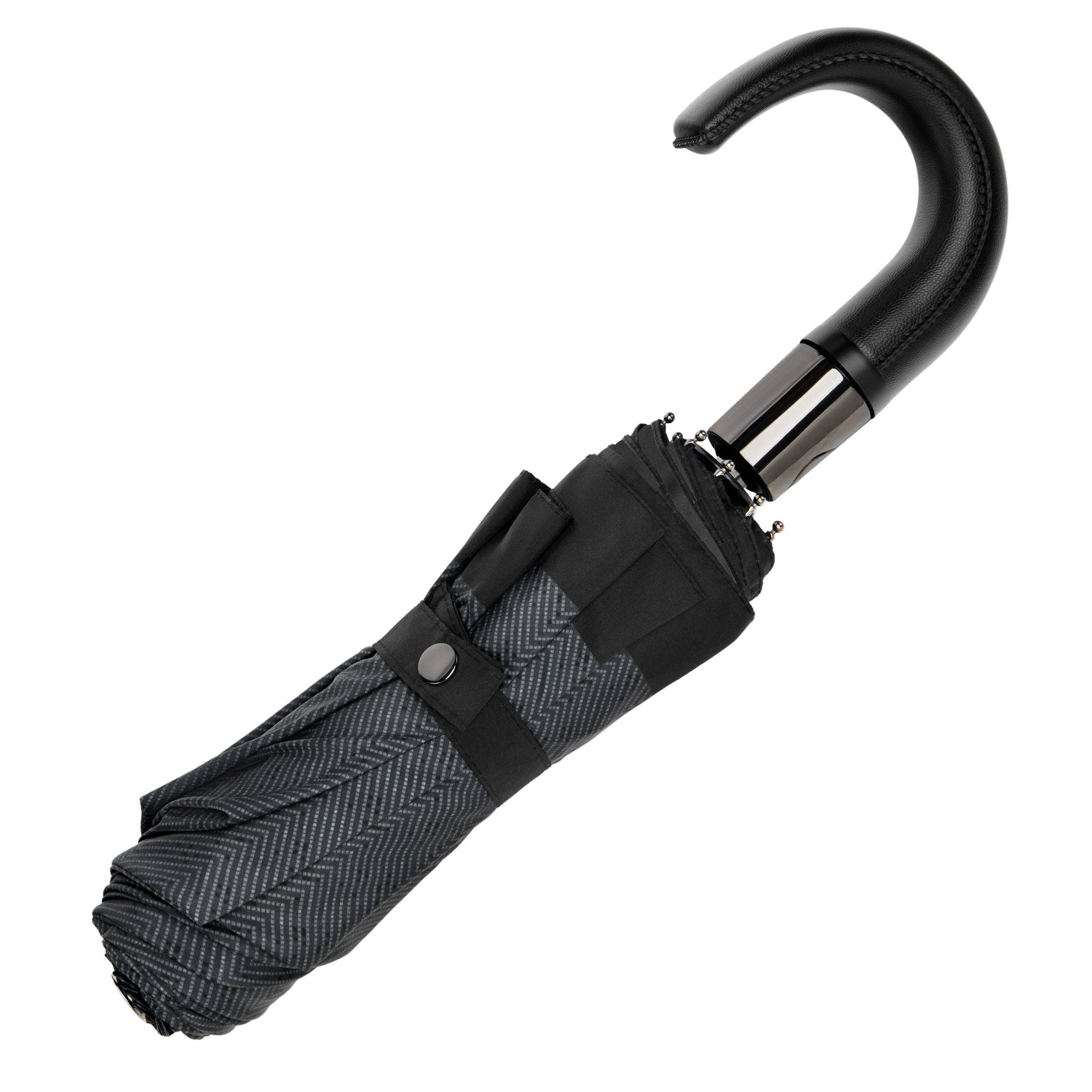 Pocket Umbrella Chevron Dark Grey