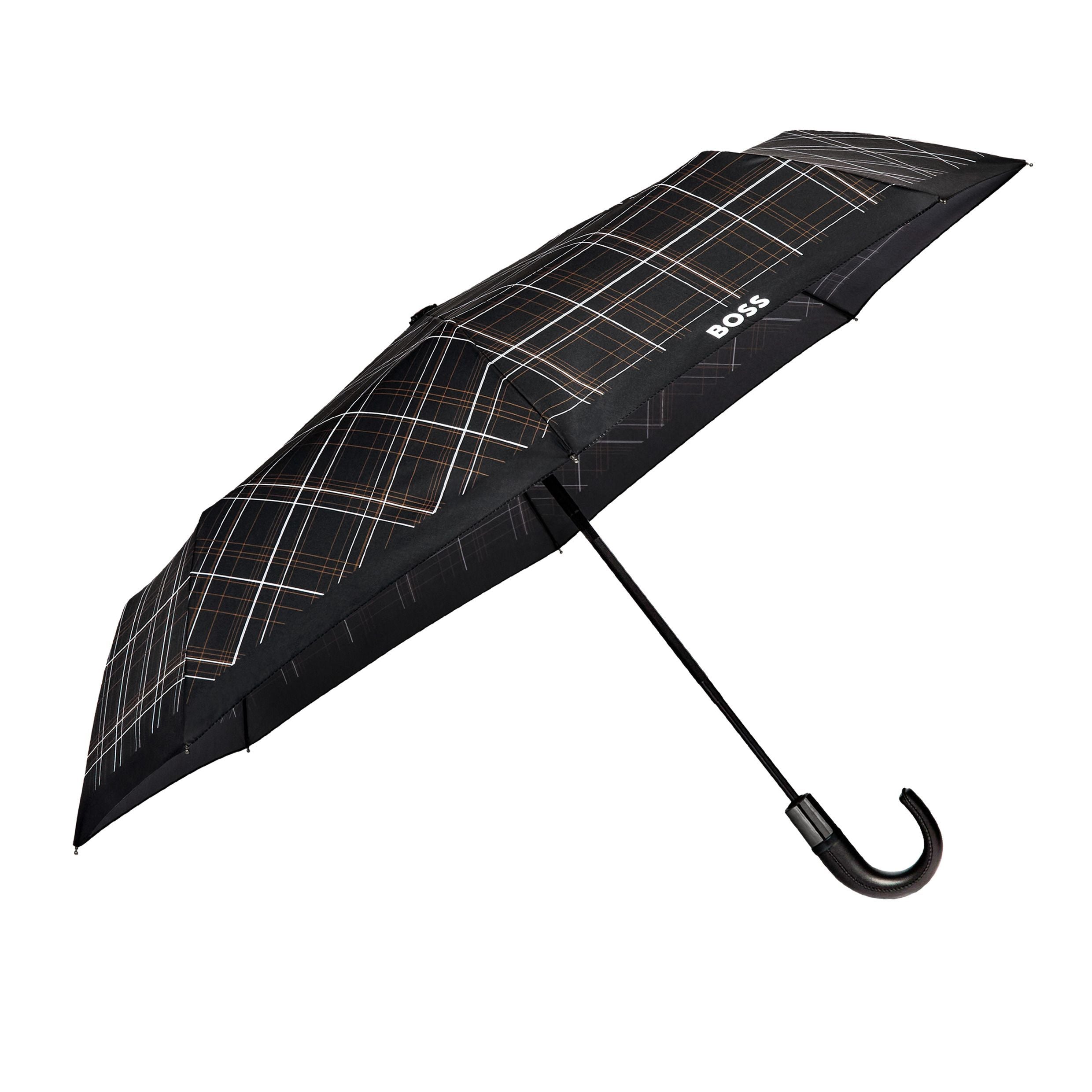 Pocket Umbrella Checkered Black