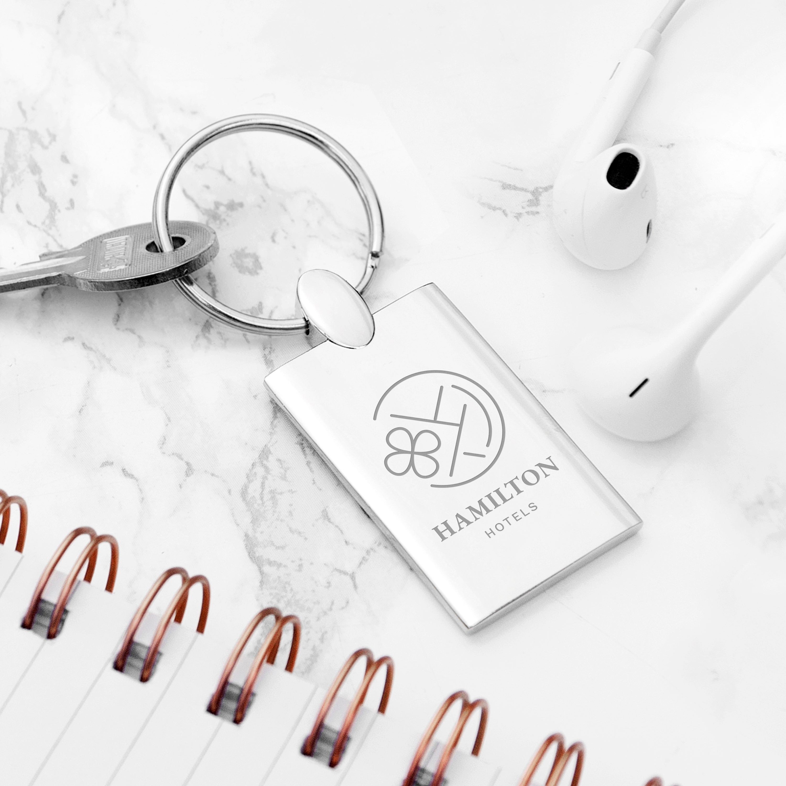 Stainless Steel Rectangular Keyring