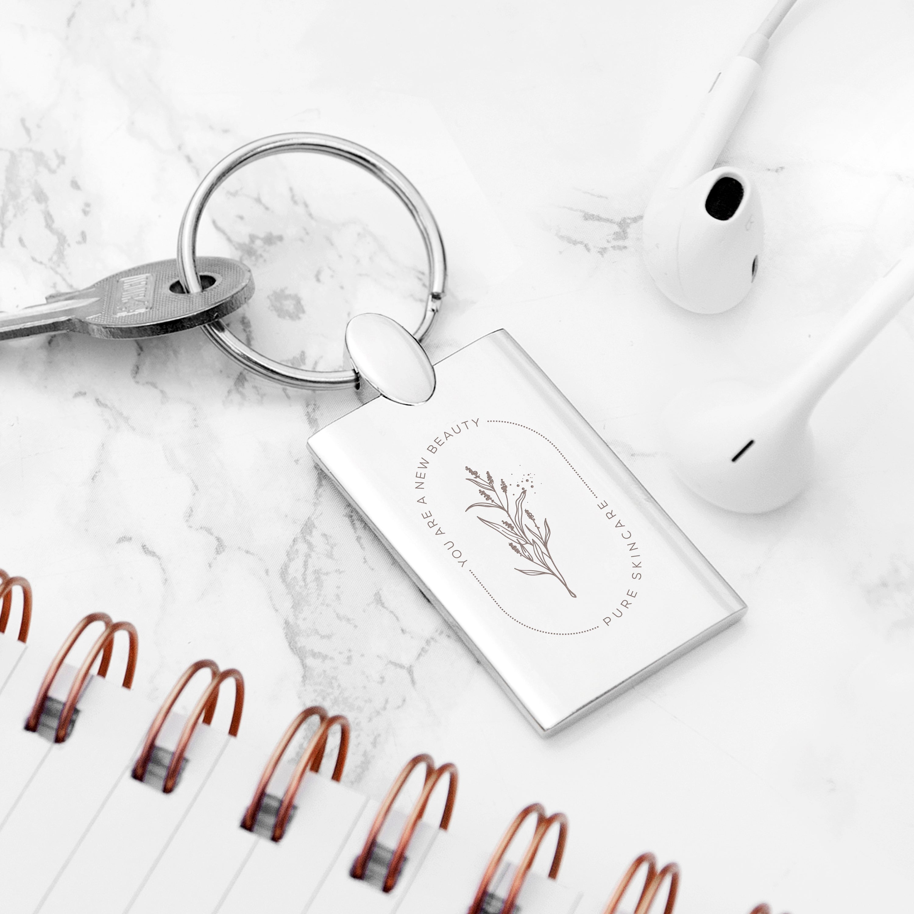 Stainless Steel Rectangular Keyring