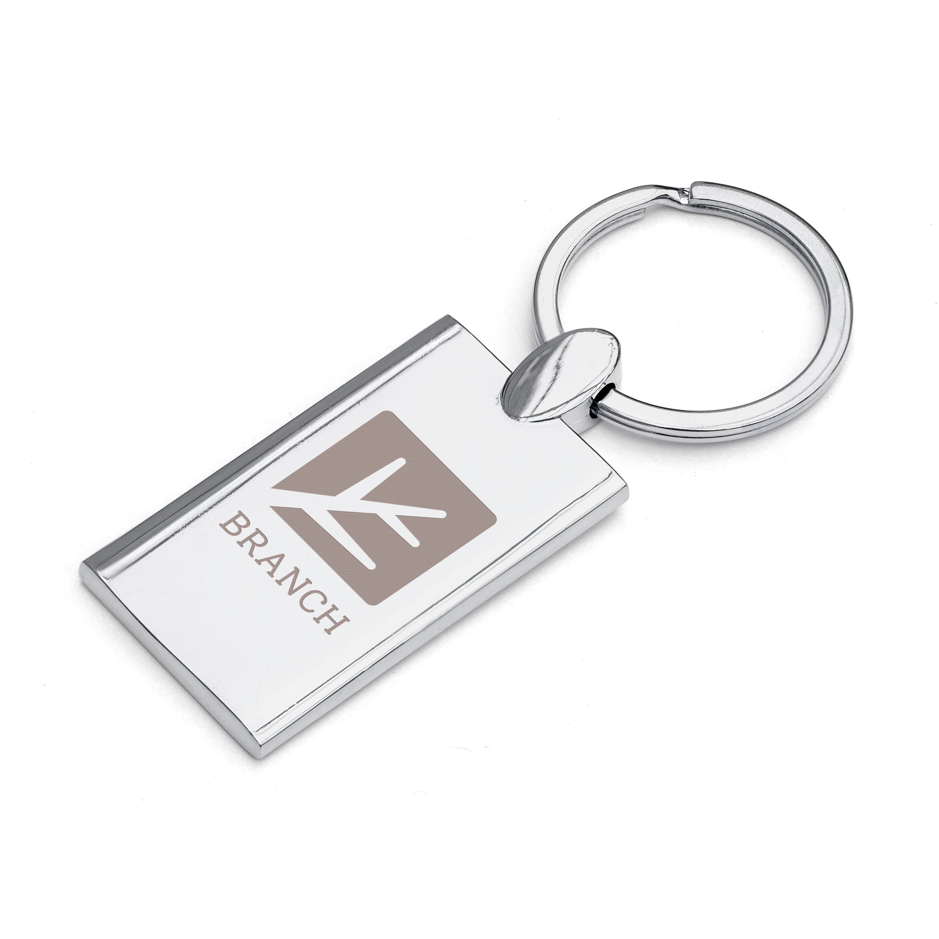 Stainless Steel Rectangular Keyring