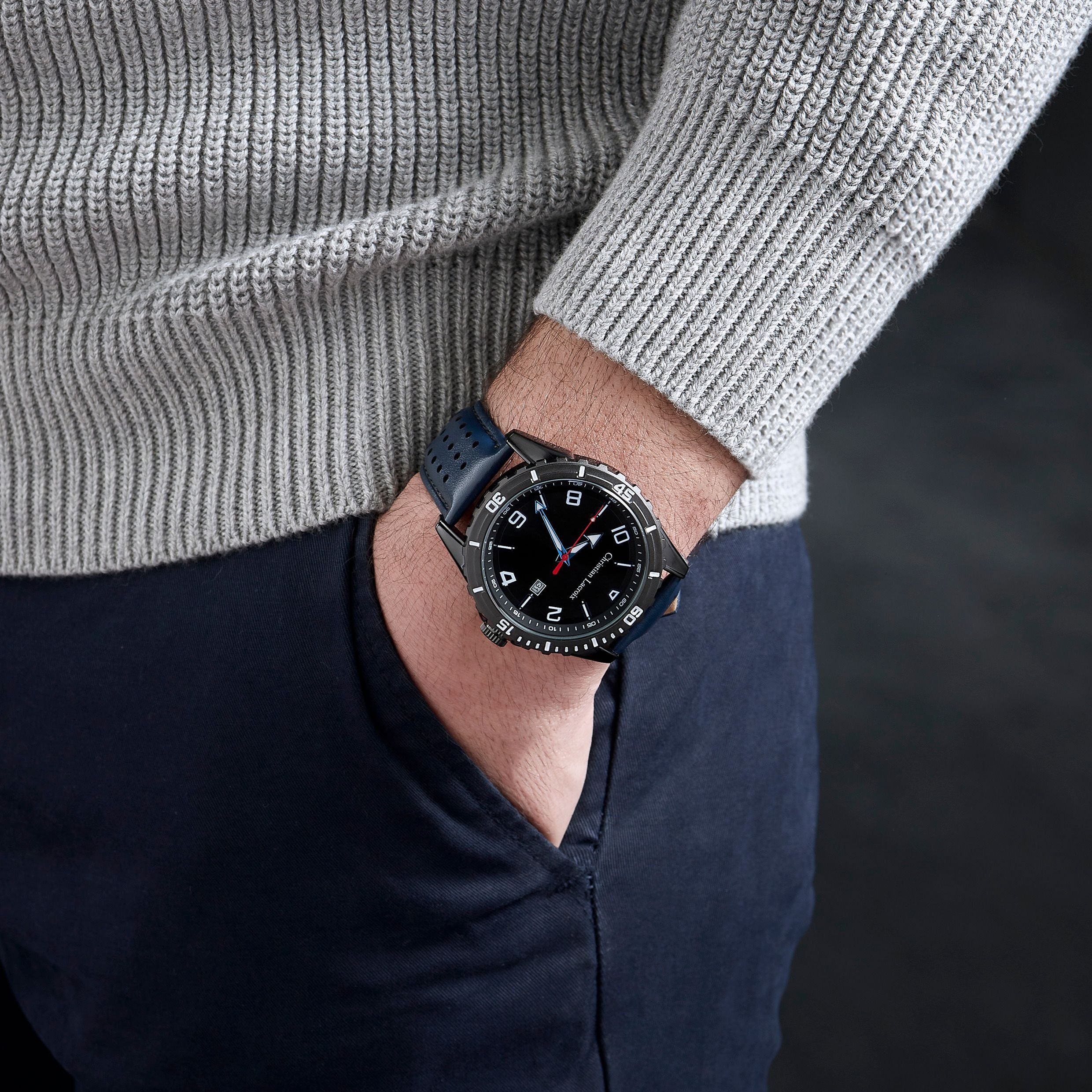 Date Watch Sol Black & Chrome