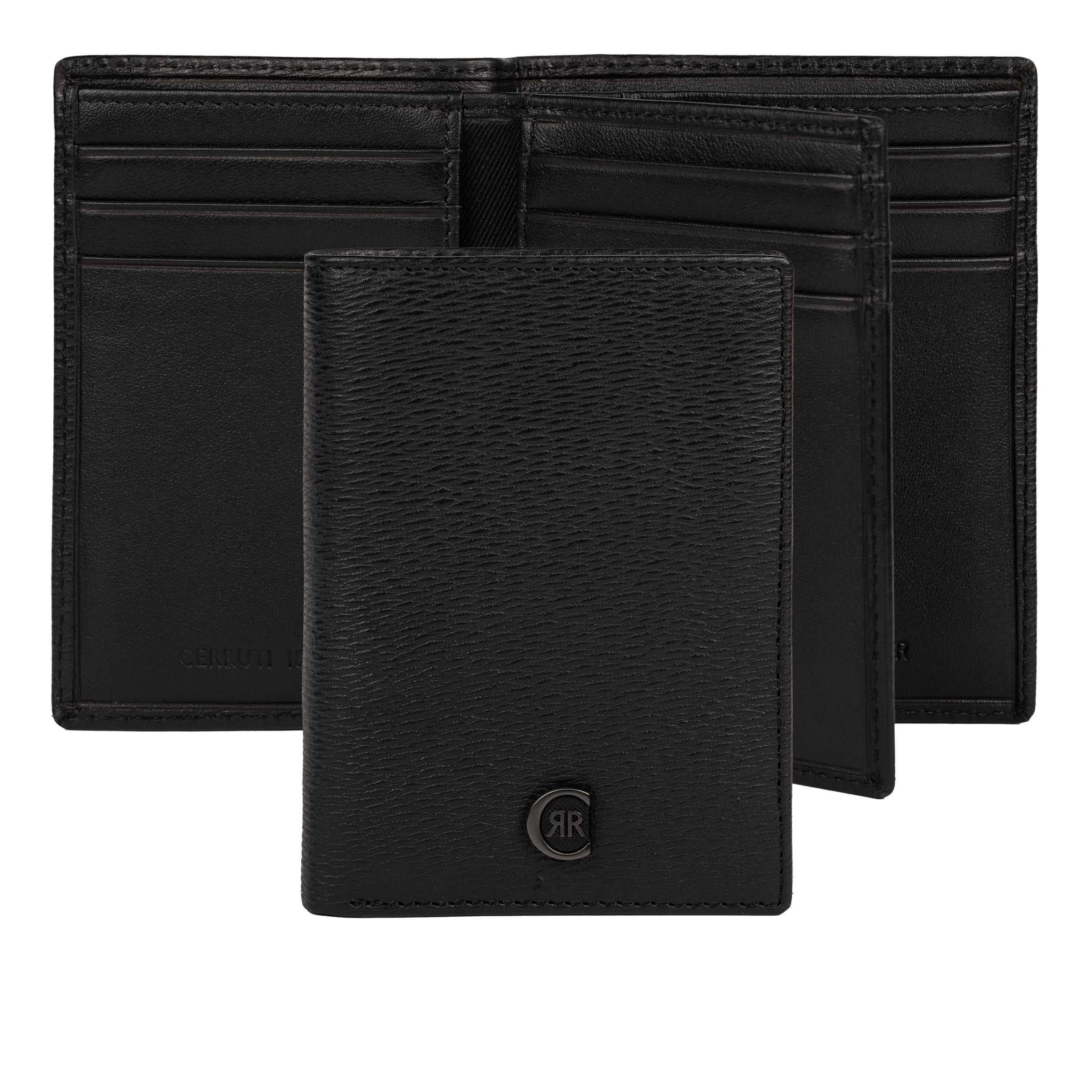 Card Holder With Flap Bond Black