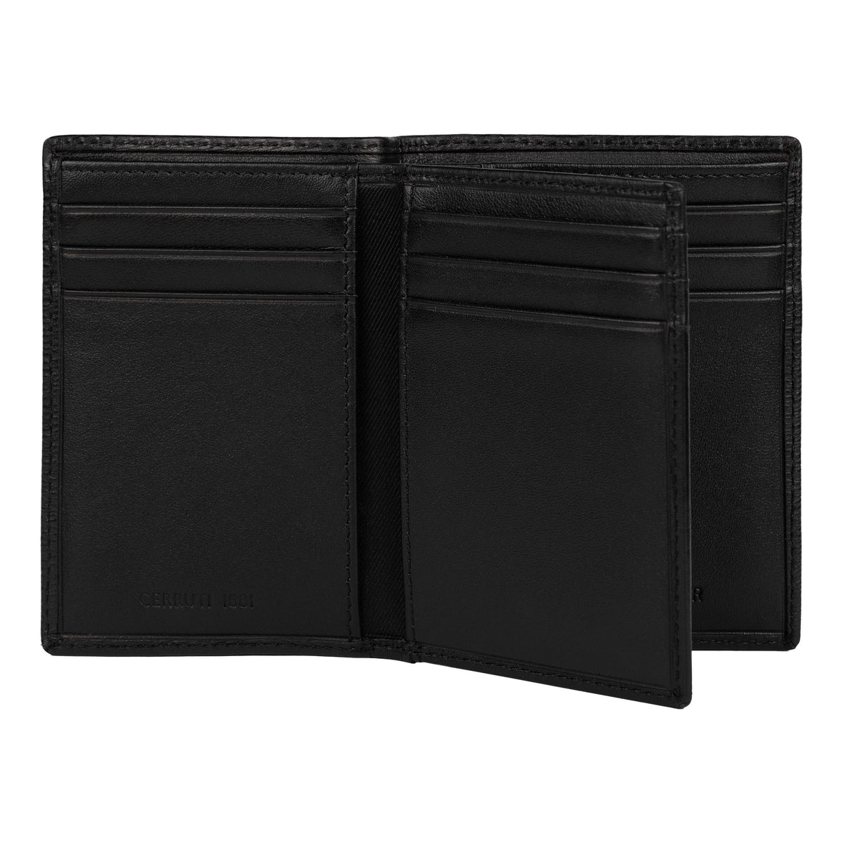 Card Holder With Flap Bond Black