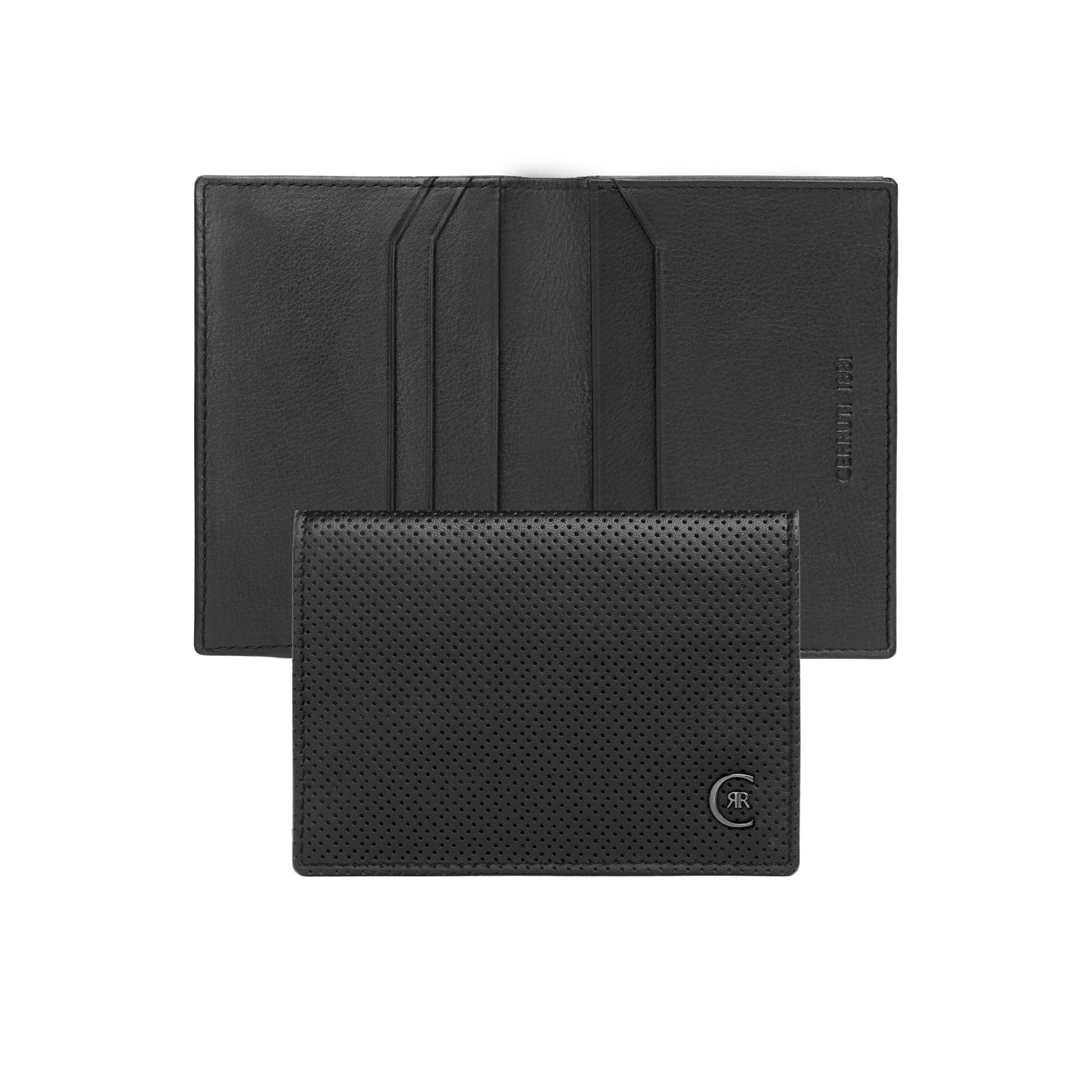 Card Holder With Flap Islington Black