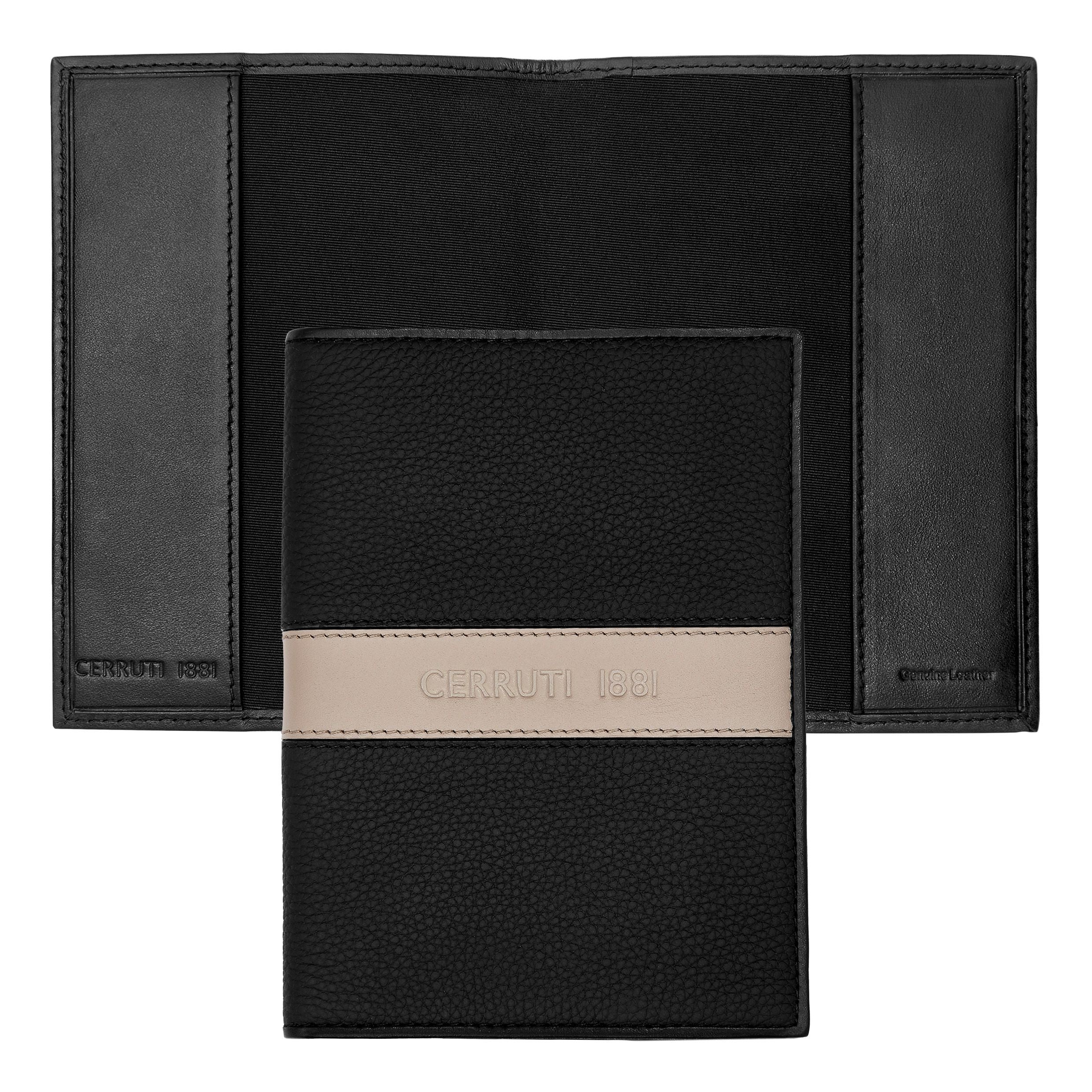Passport Holder Delano Taupe & Black