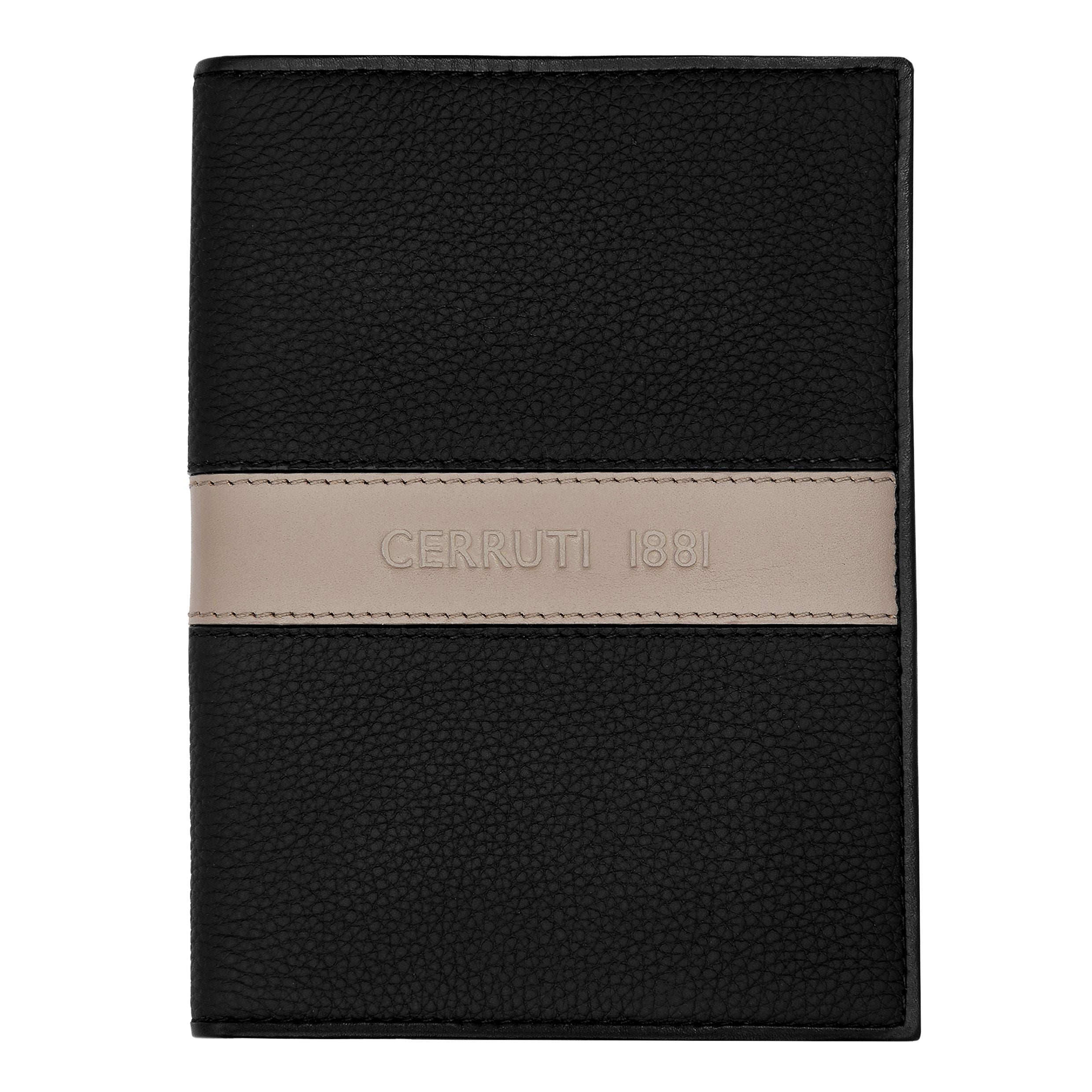 Passport Holder Delano Taupe & Black